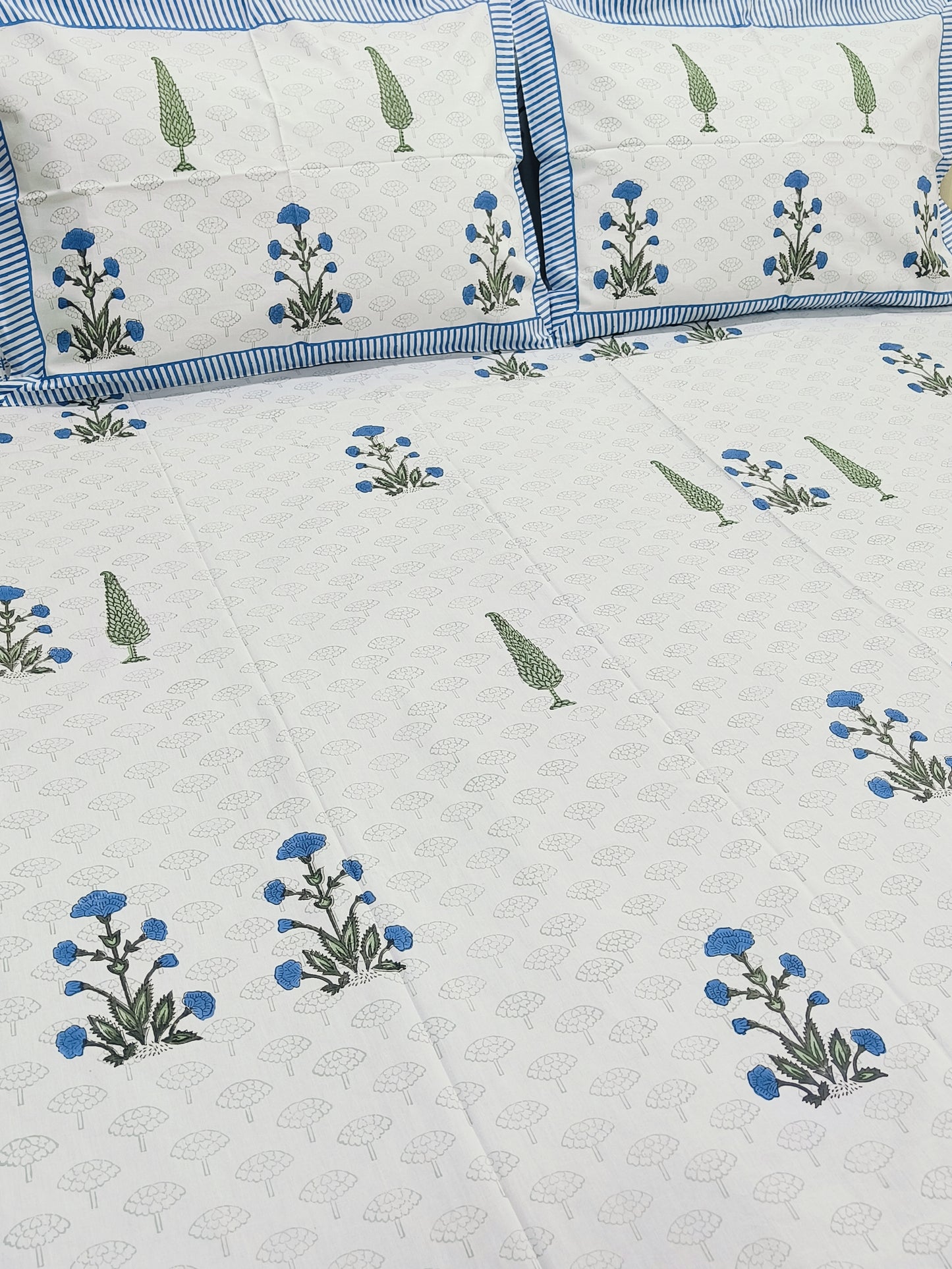FRESH ARRIVAL Handblock Printed Premium Bedsheets (Dispatch Time 24 Hours)