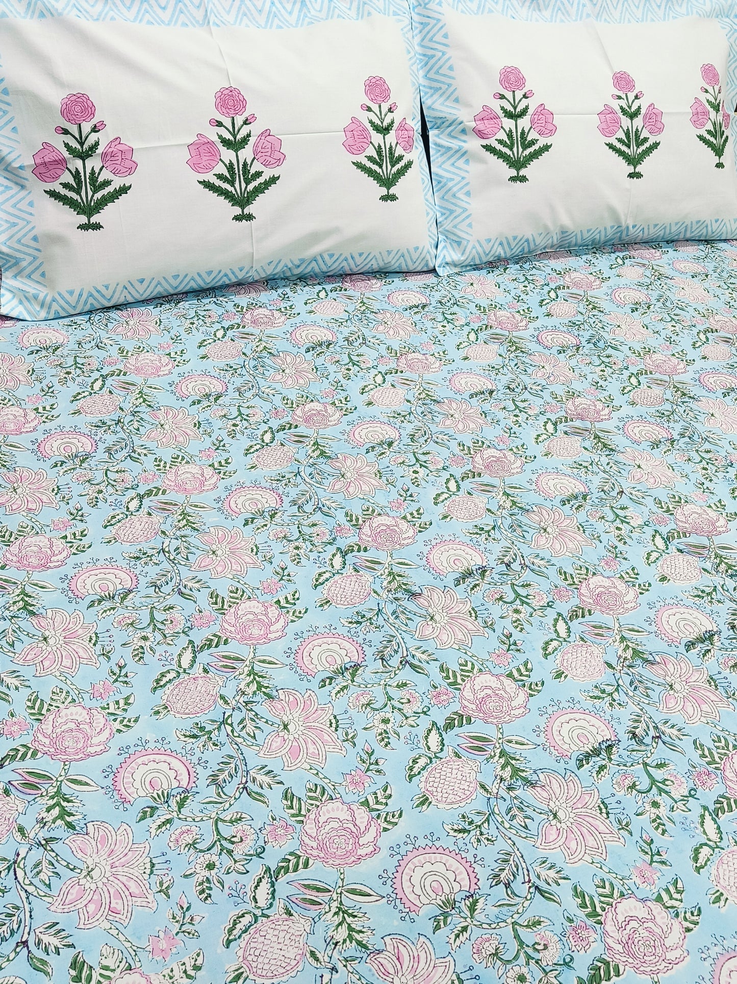 FRESH ARRIVAL Handblock Printed Premium Bedsheets (Dispatch Time 24 Hours)