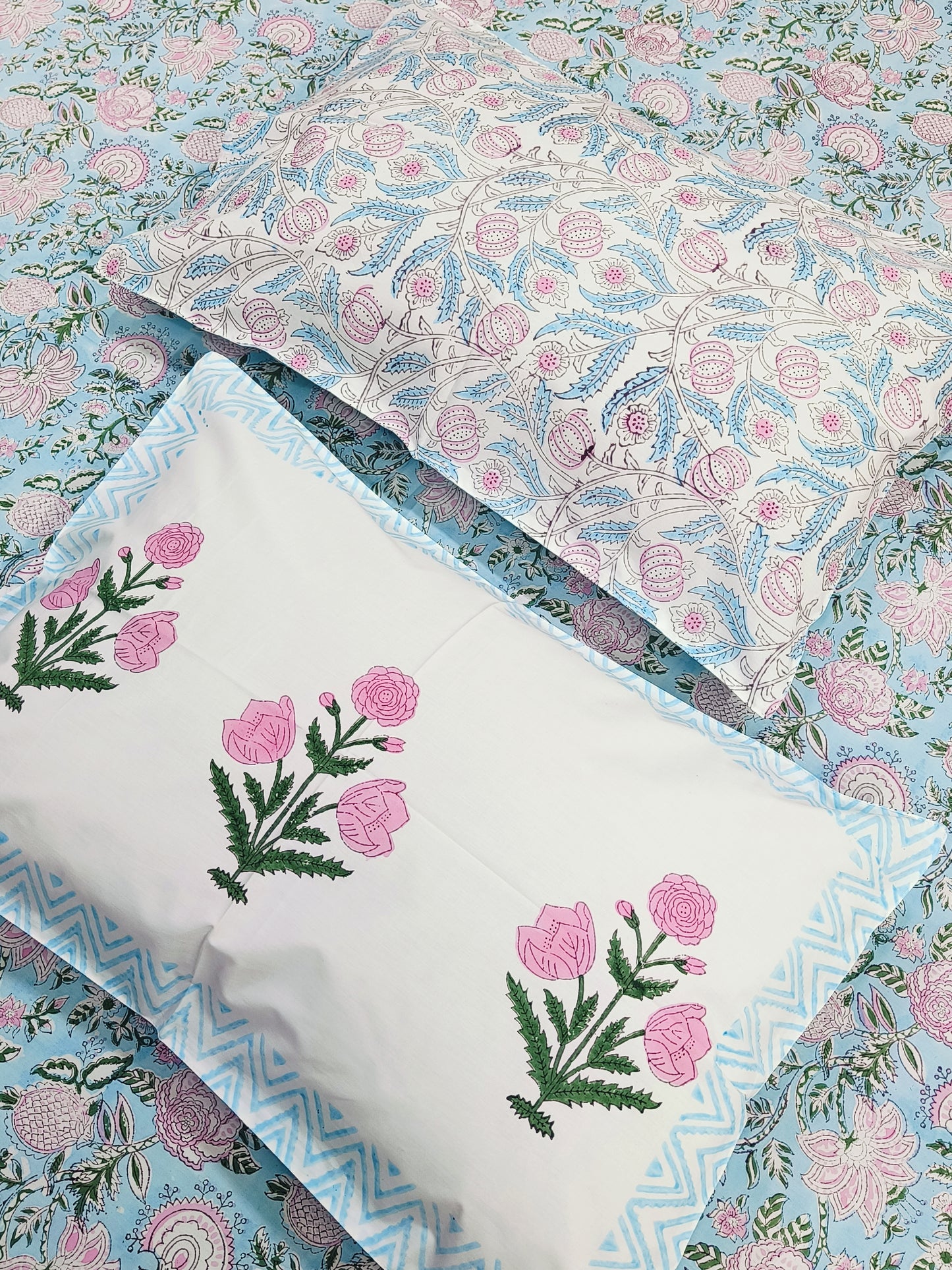 FRESH ARRIVAL Handblock Printed Premium Bedsheets (Dispatch Time 24 Hours)