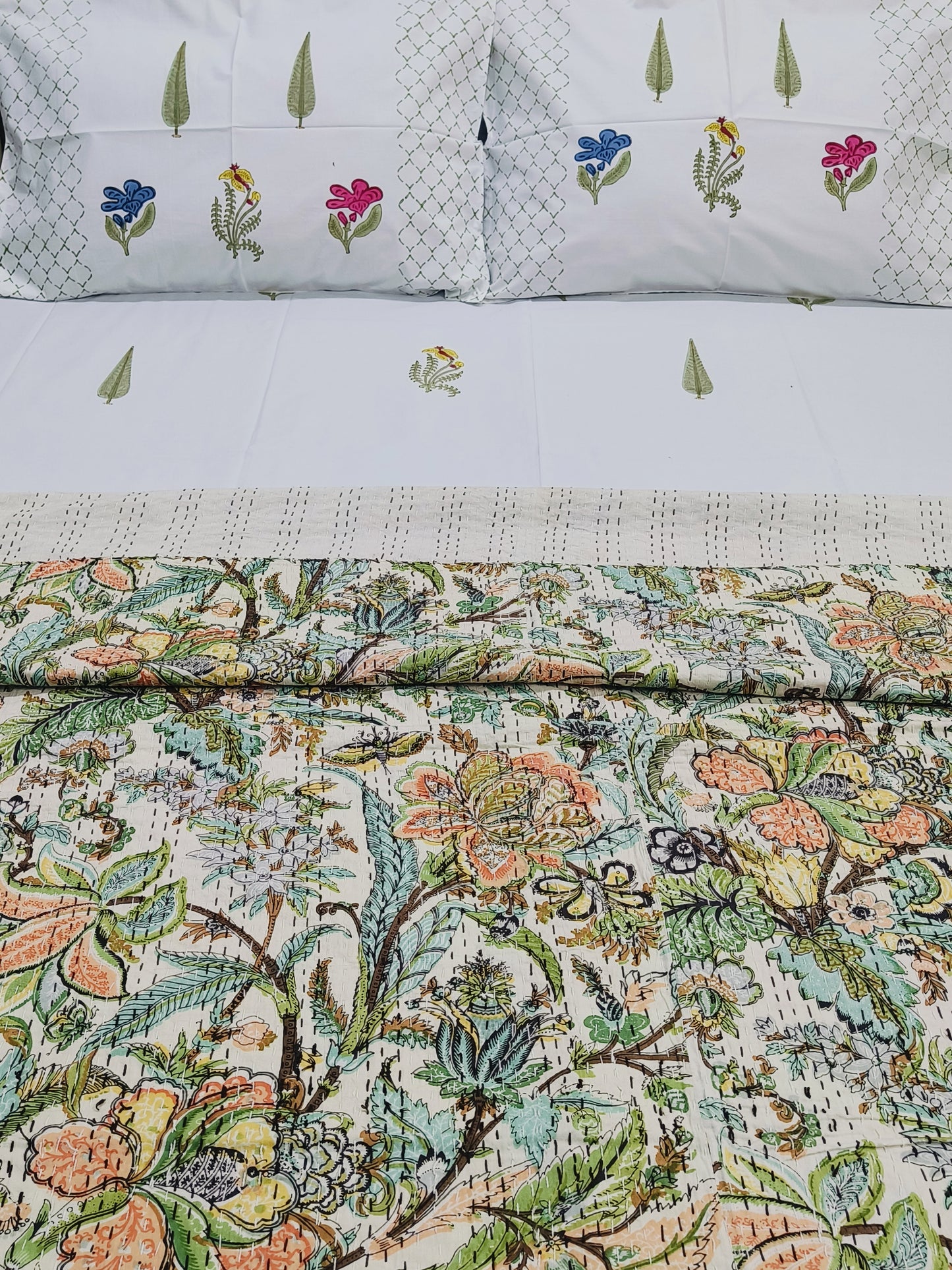 Kantha Bedcovers Printed Premium