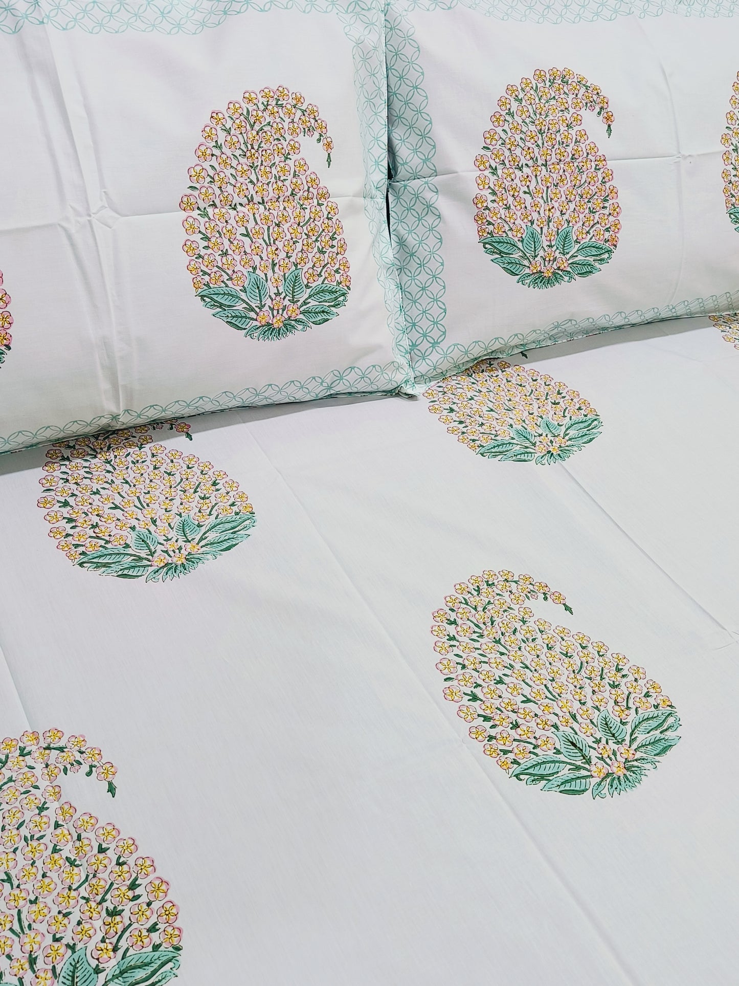 FRESH ARRIVAL Handblock Printed Premium Bedsheets (Dispatch Time 24 Hours)