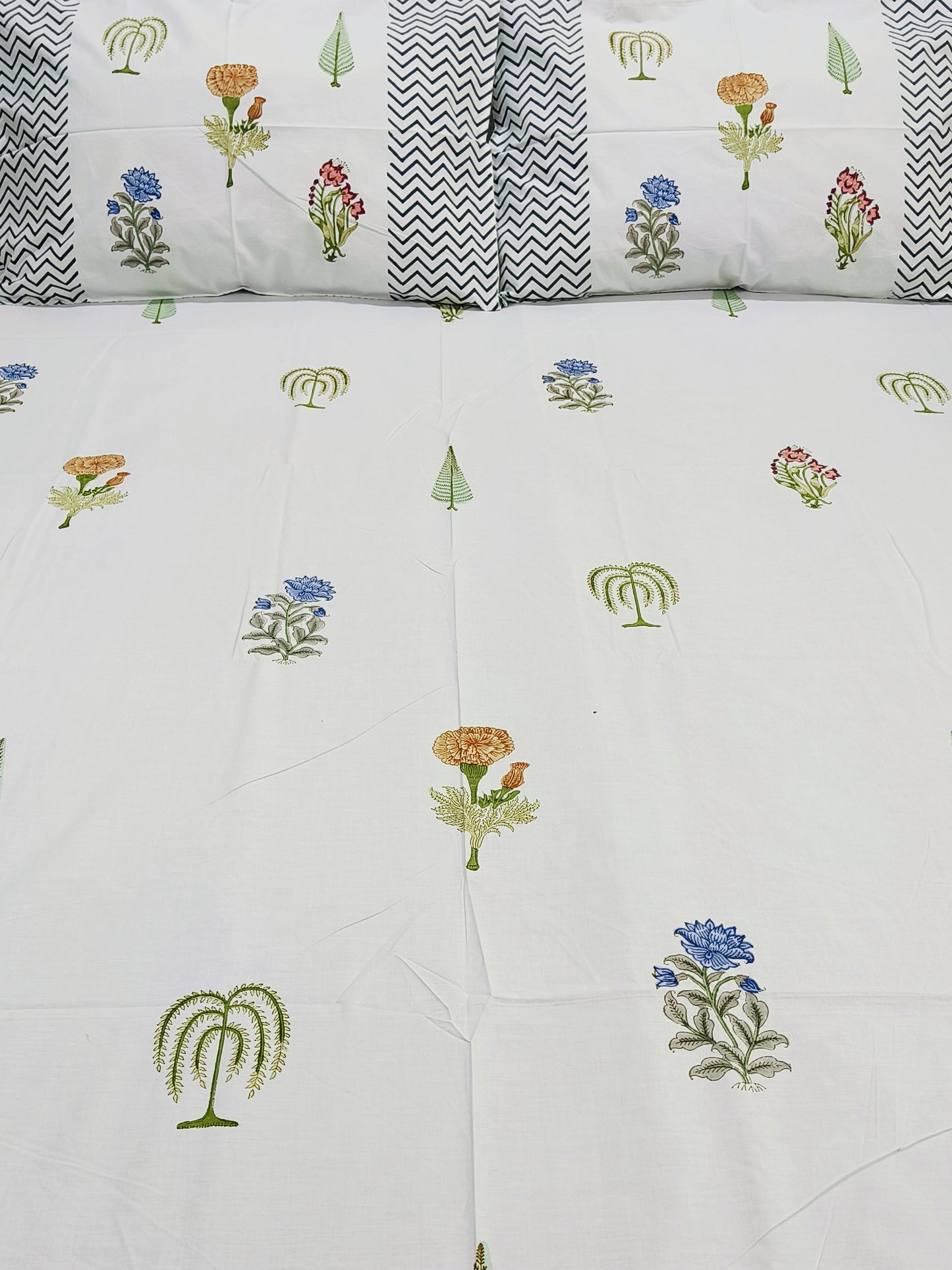 FRESH ARRIVAL Handblock Printed Premium Bedsheets (Dispatch Time 24 Hours)