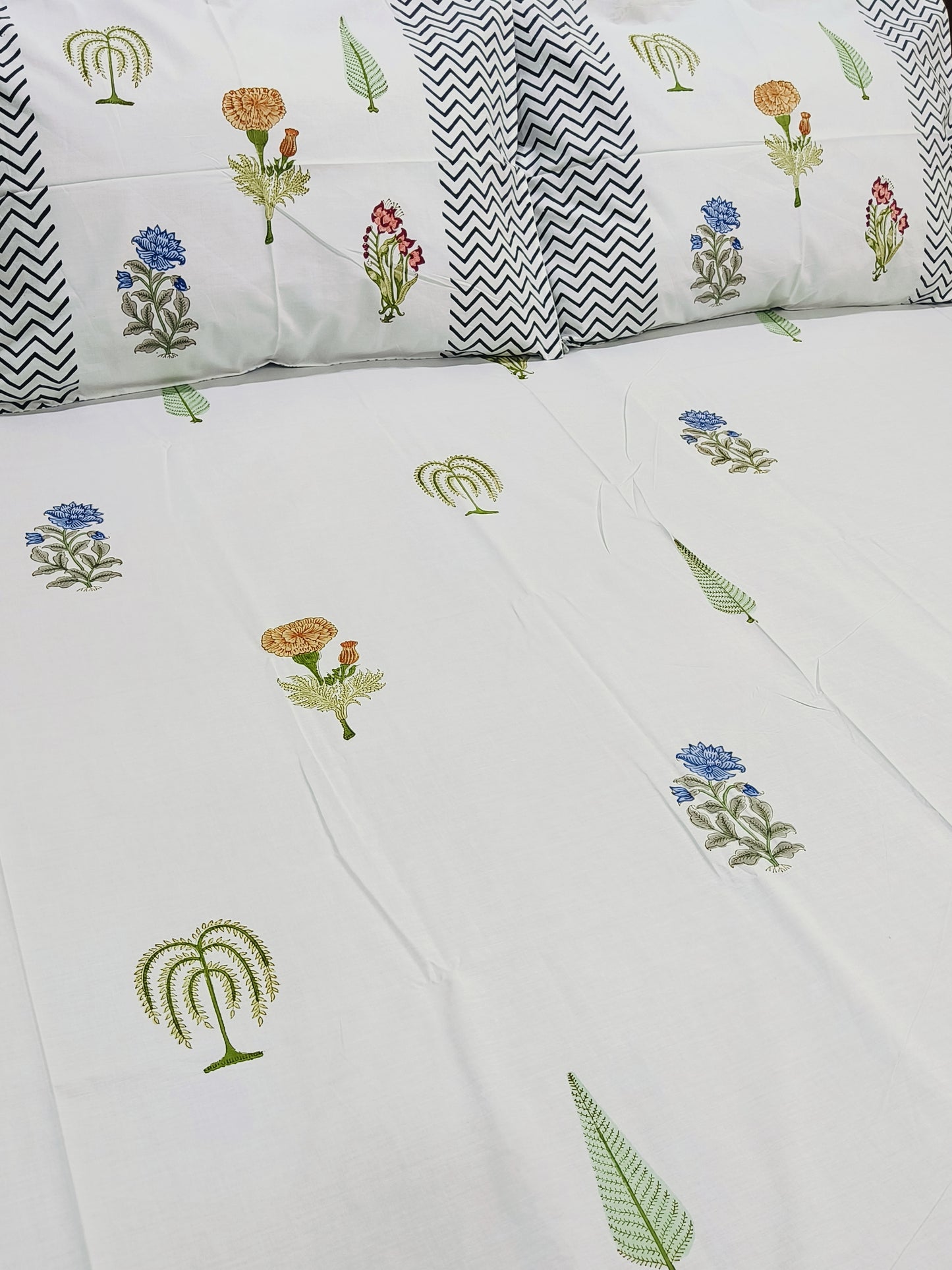 FRESH ARRIVAL Handblock Printed Premium Bedsheets (Dispatch Time 24 Hours)