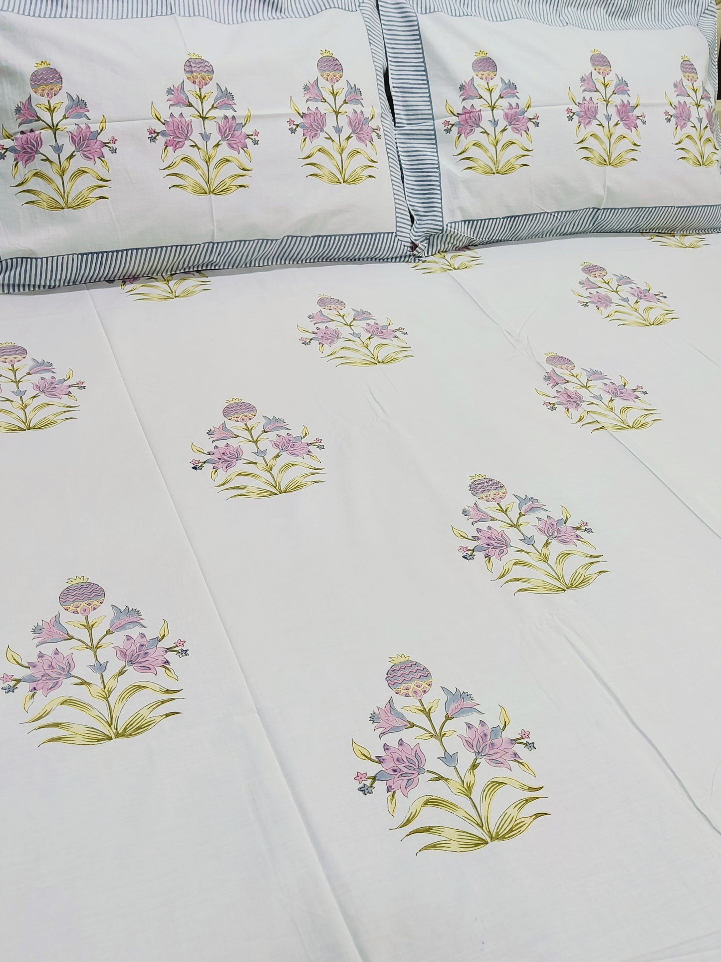 FRESH ARRIVAL Handblock Printed Premium Bedsheets (Dispatch Time 24 Hours)