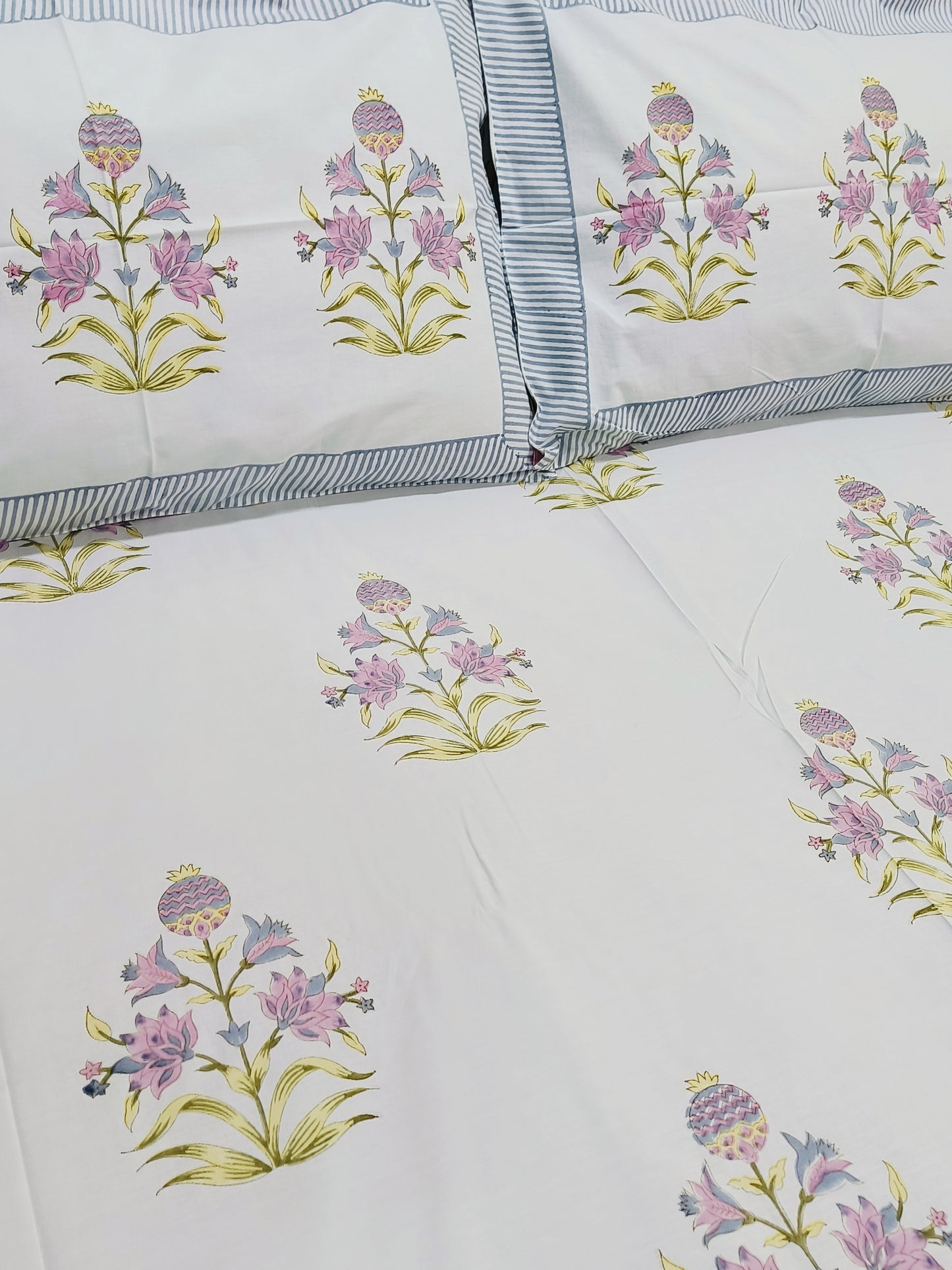 FRESH ARRIVAL Handblock Printed Premium Bedsheets (Dispatch Time 24 Hours)