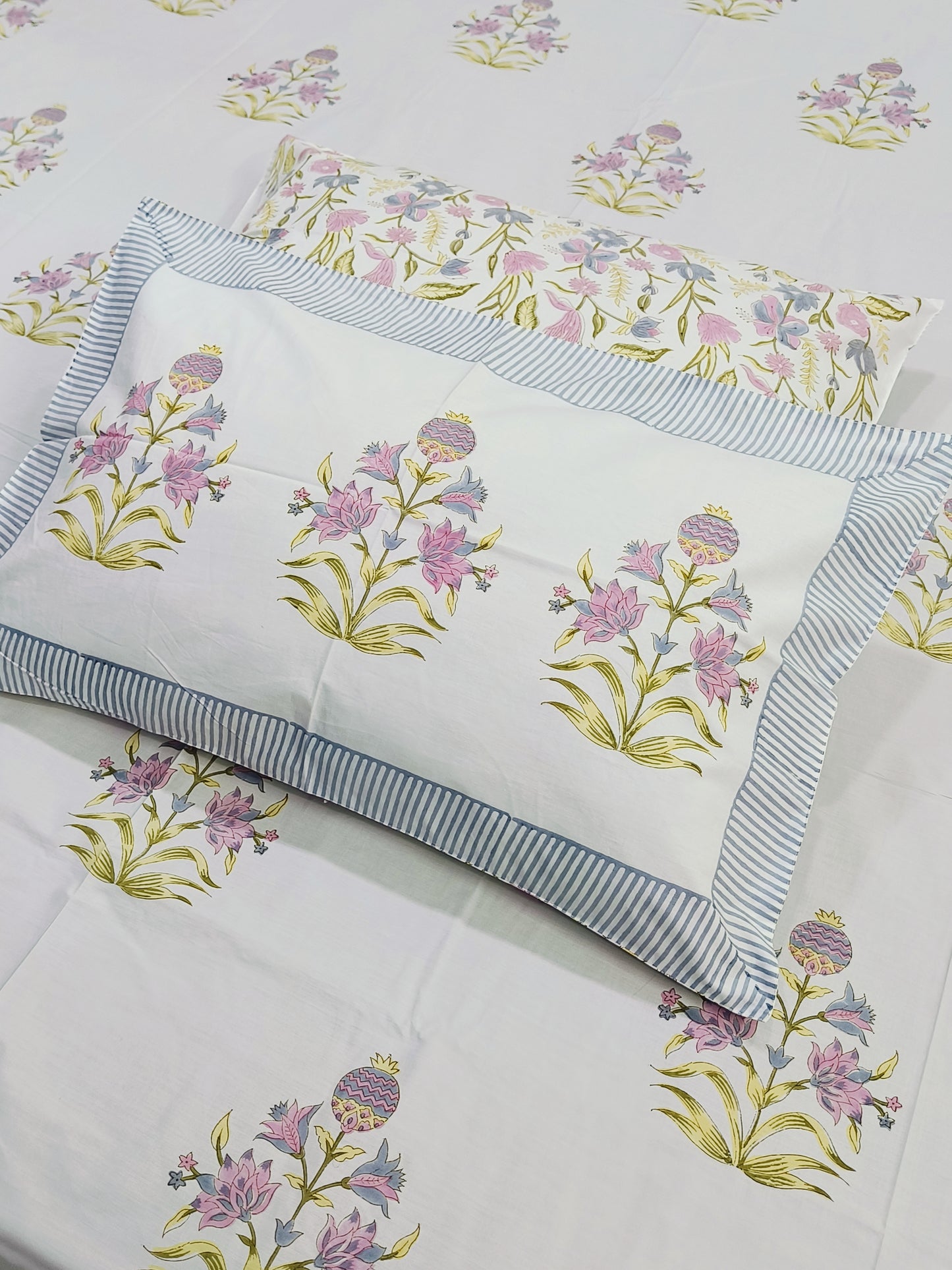 FRESH ARRIVAL Handblock Printed Premium Bedsheets (Dispatch Time 24 Hours)