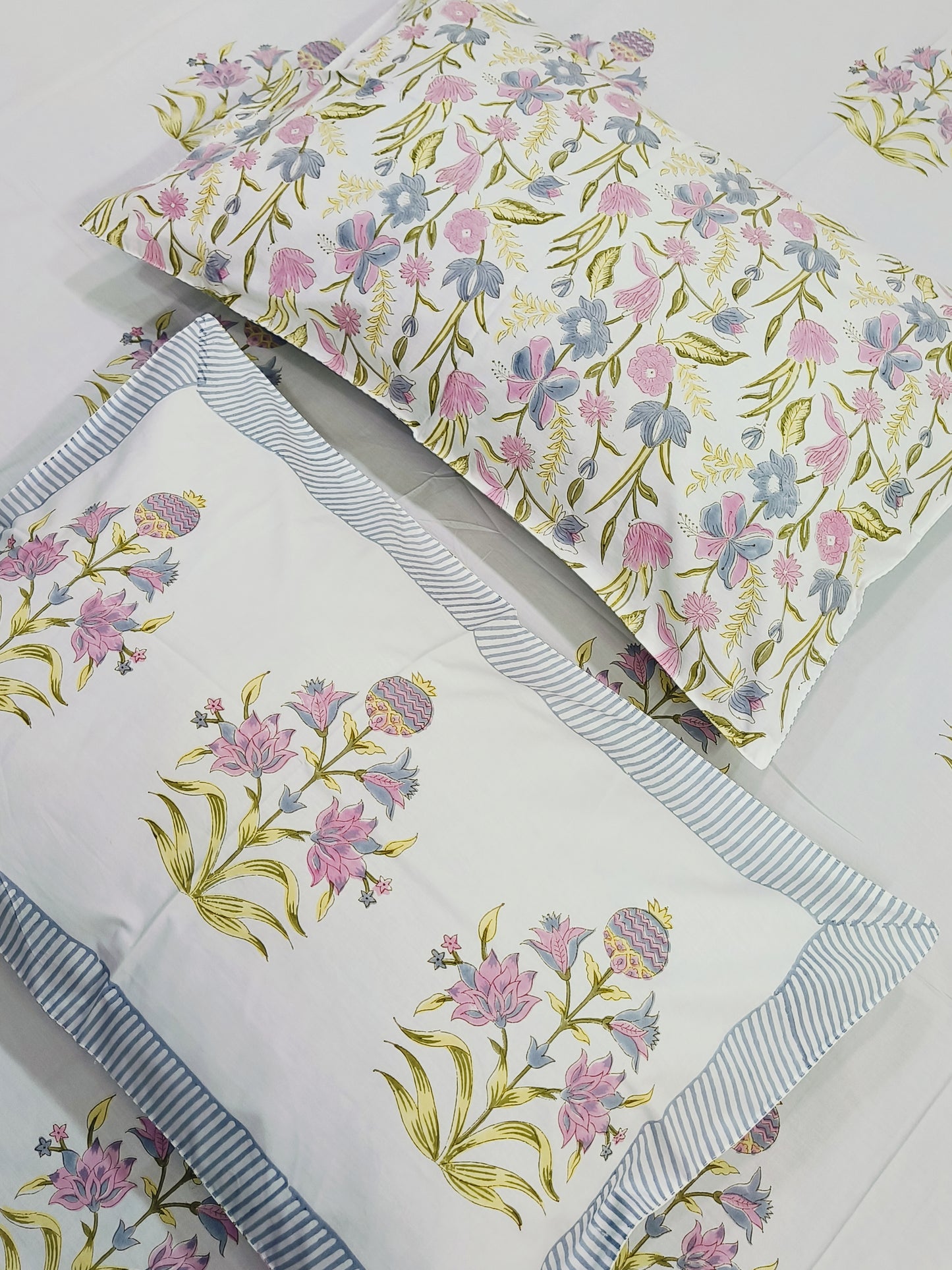 FRESH ARRIVAL Handblock Printed Premium Bedsheets (Dispatch Time 24 Hours)