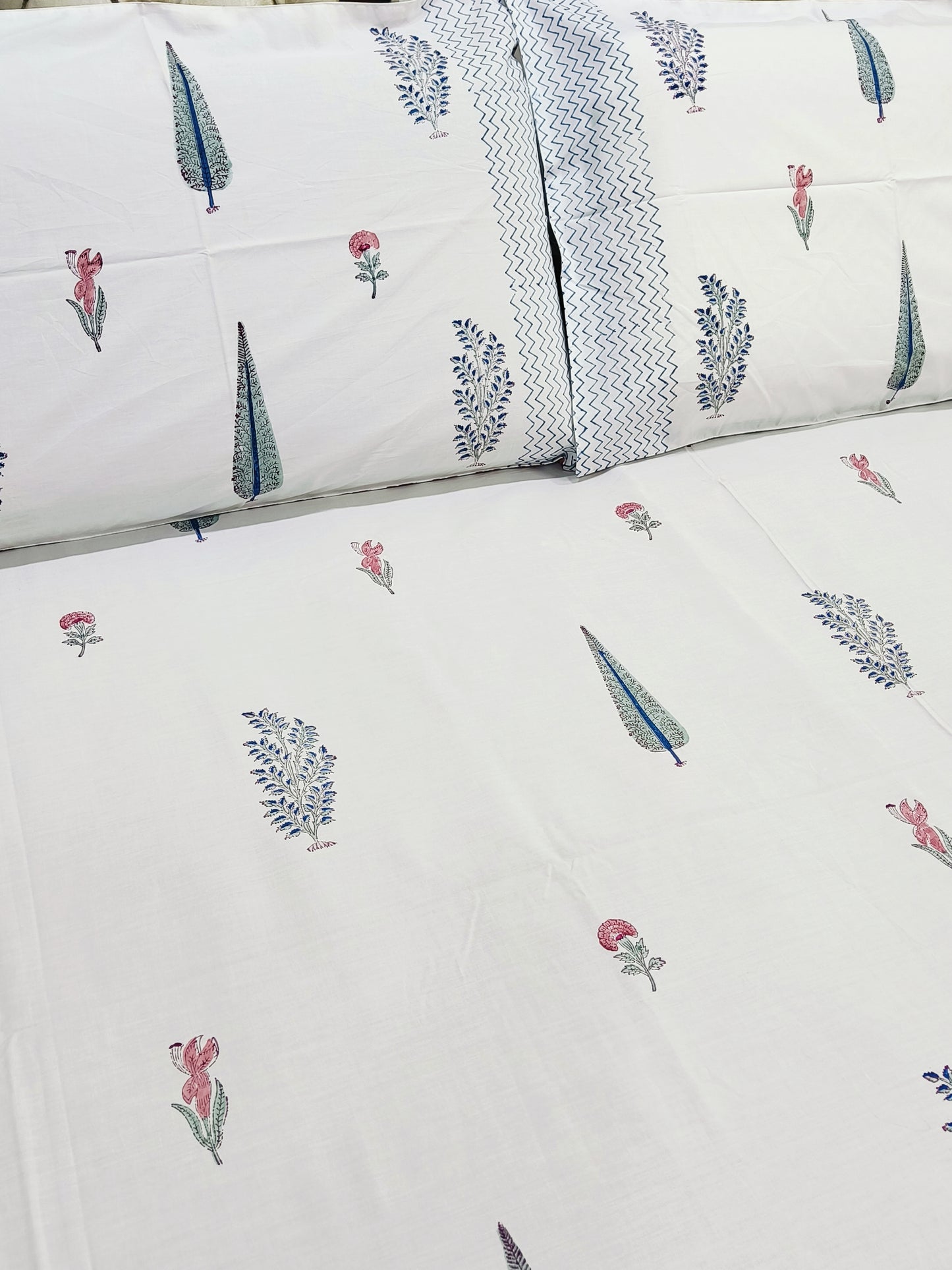 Handblock Printed Premium Bedsheets (Dispatch Time 24 Hours)