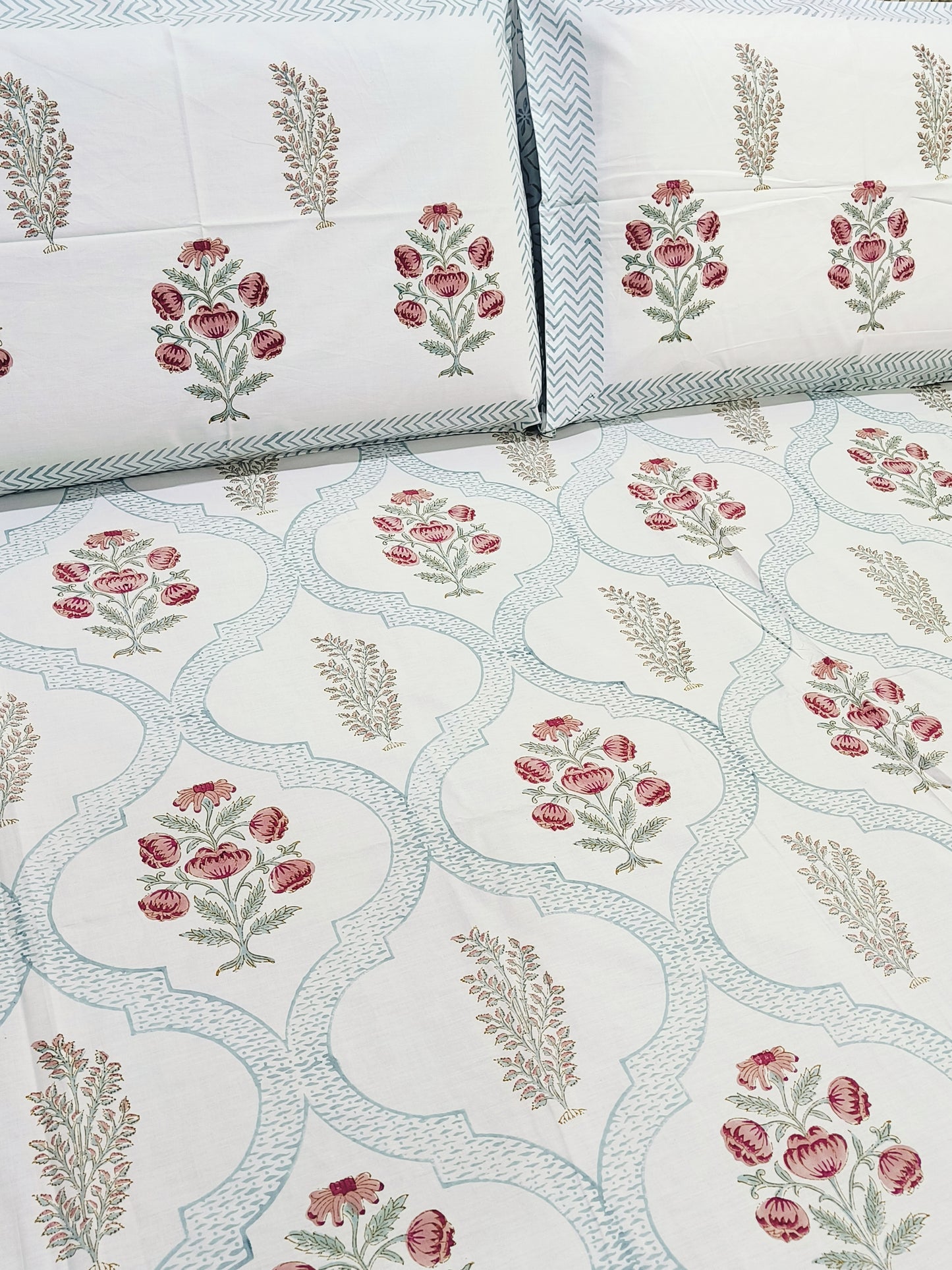 FRESH ARRIVAL Handblock Printed Premium Bedsheets (Dispatch Time 24 Hours)