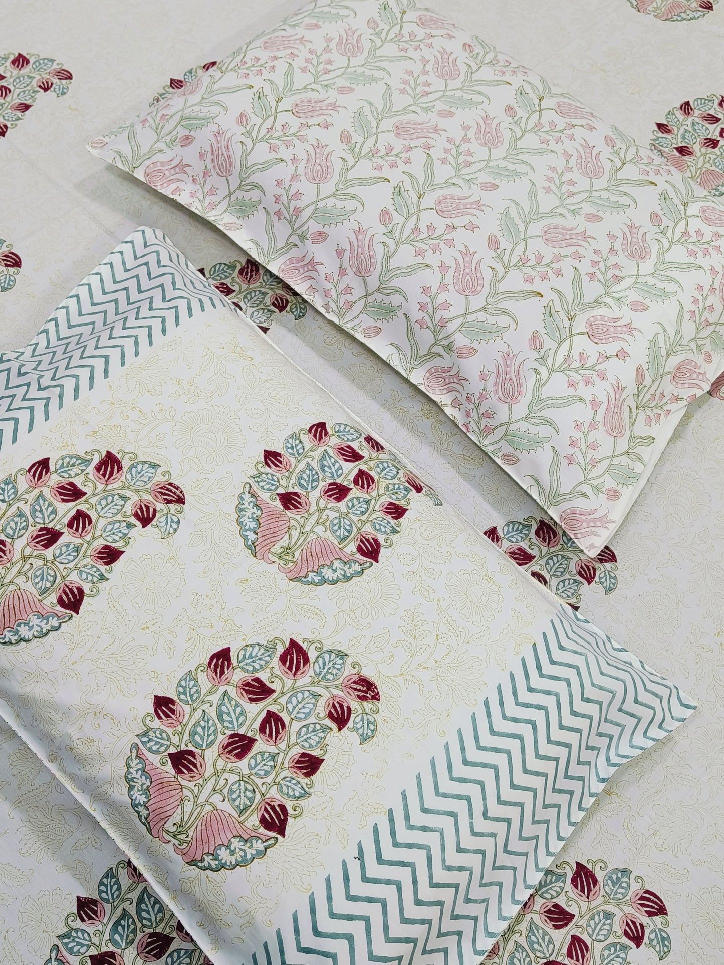 Handblock Printed Premium Bedsheets (Dispatch Time 24 Hours)