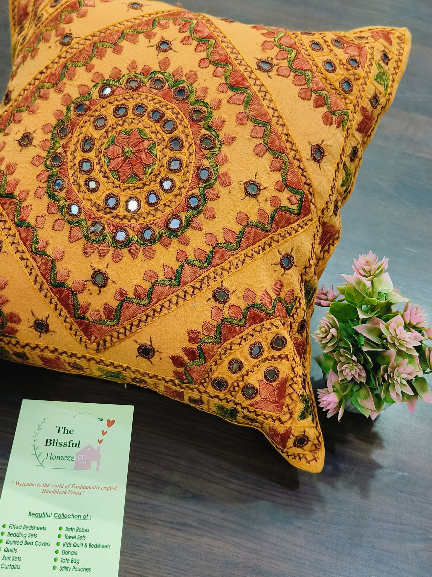Handblock Printed Cushion Cover