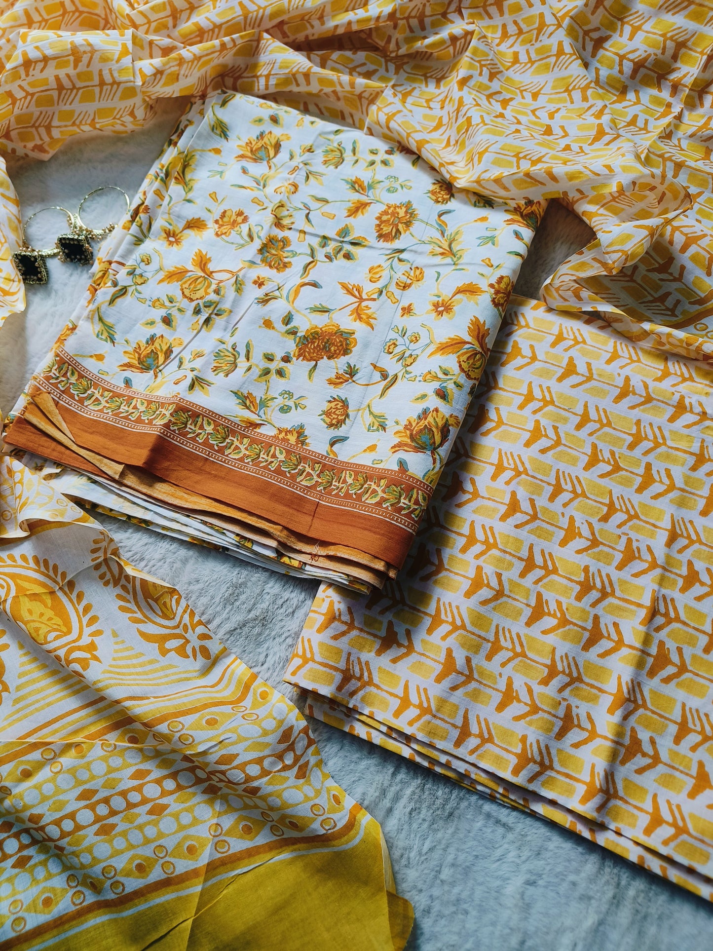 Cotton Suit with Mulmul Dupatta
