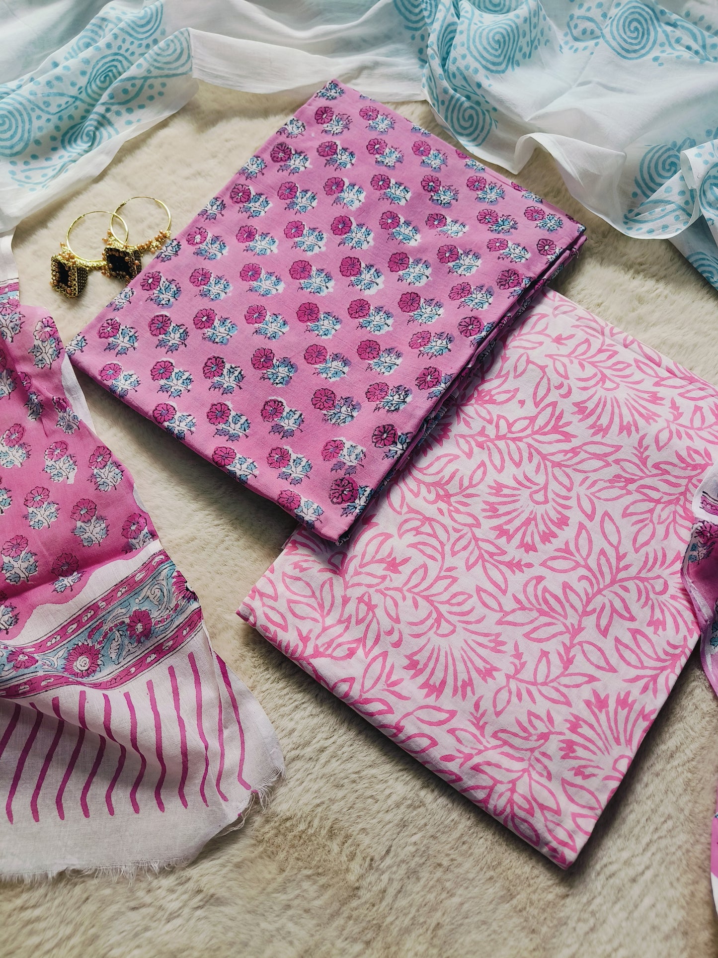 Cotton Suit with Mulmul Dupatta