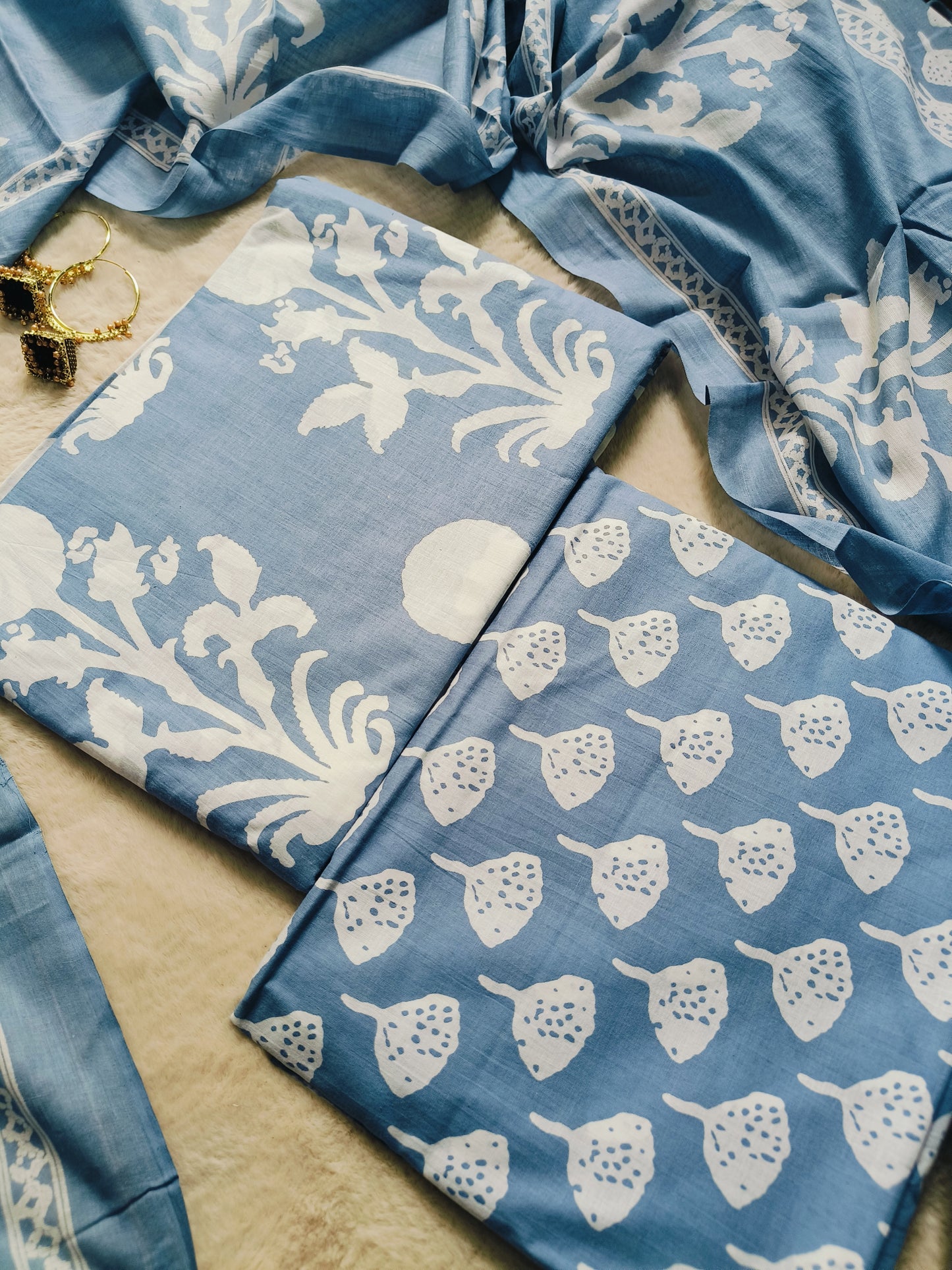 Cotton Suit with Mulmul Dupatta