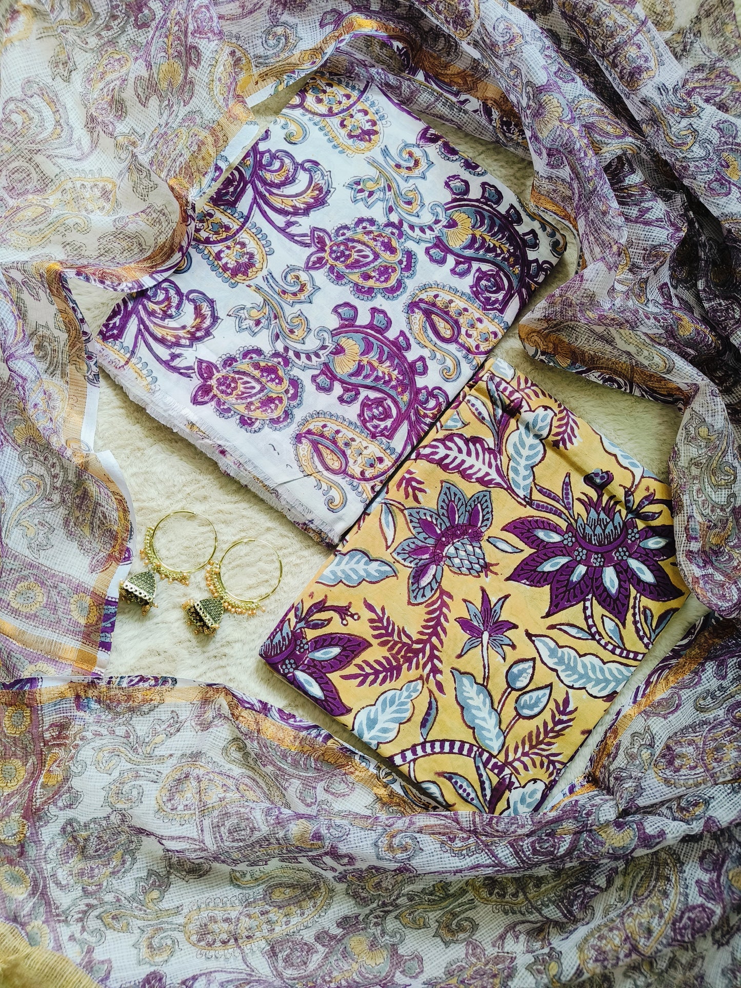 Cotton Suits with Kota Doria Dupatta
