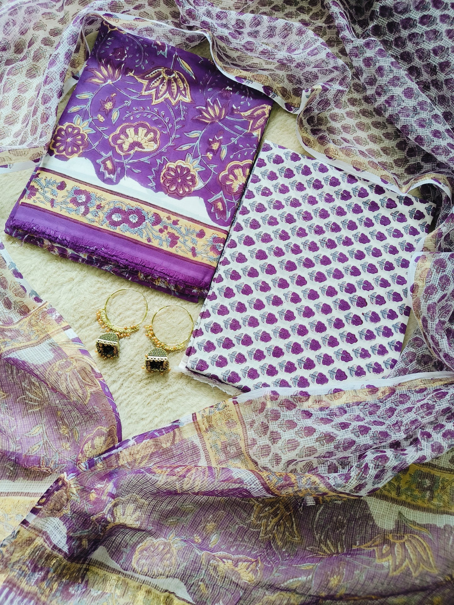 Cotton Suits with Kota Doria Dupatta
