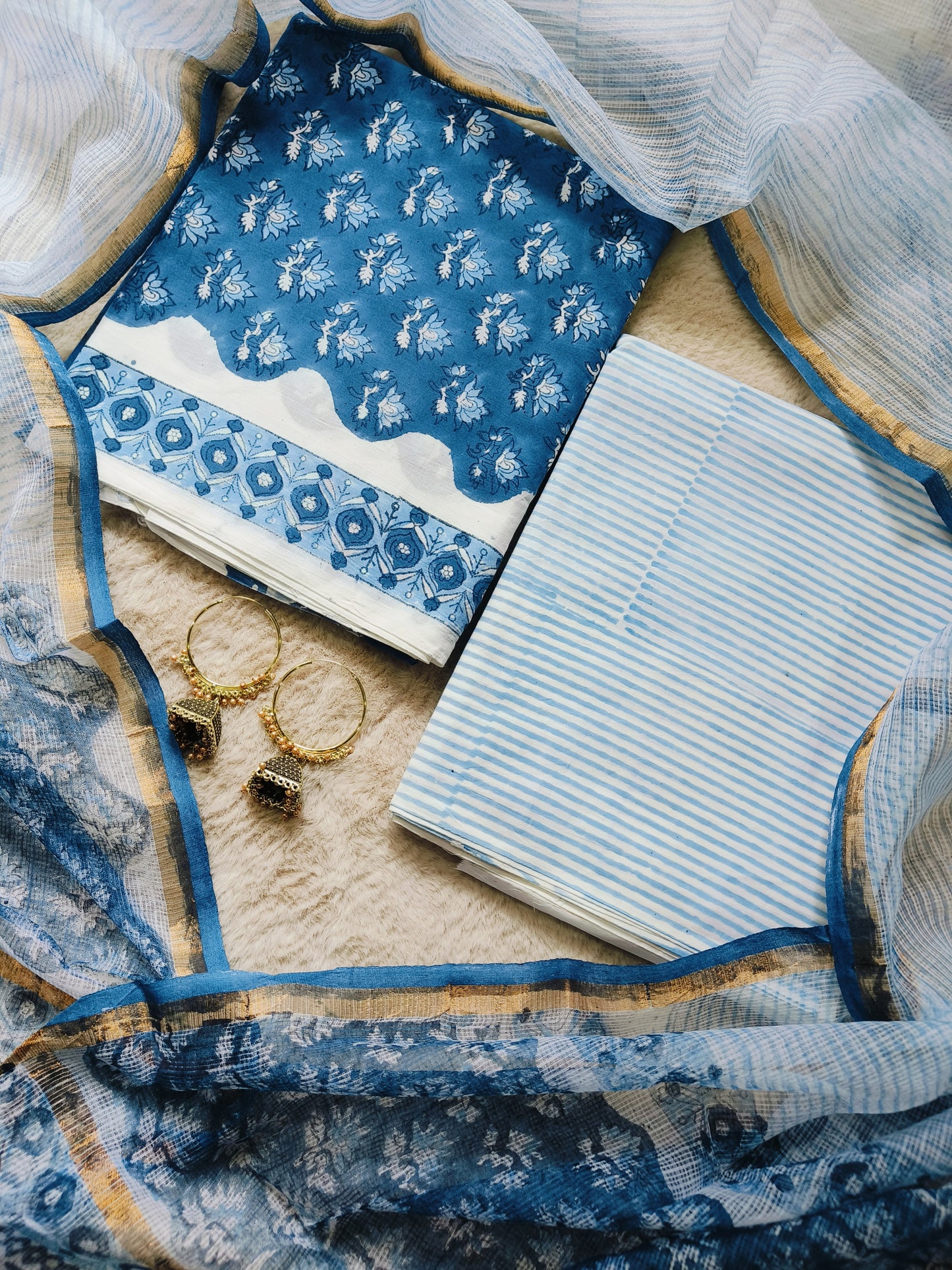 Cotton Suits with Kota Doria Dupatta