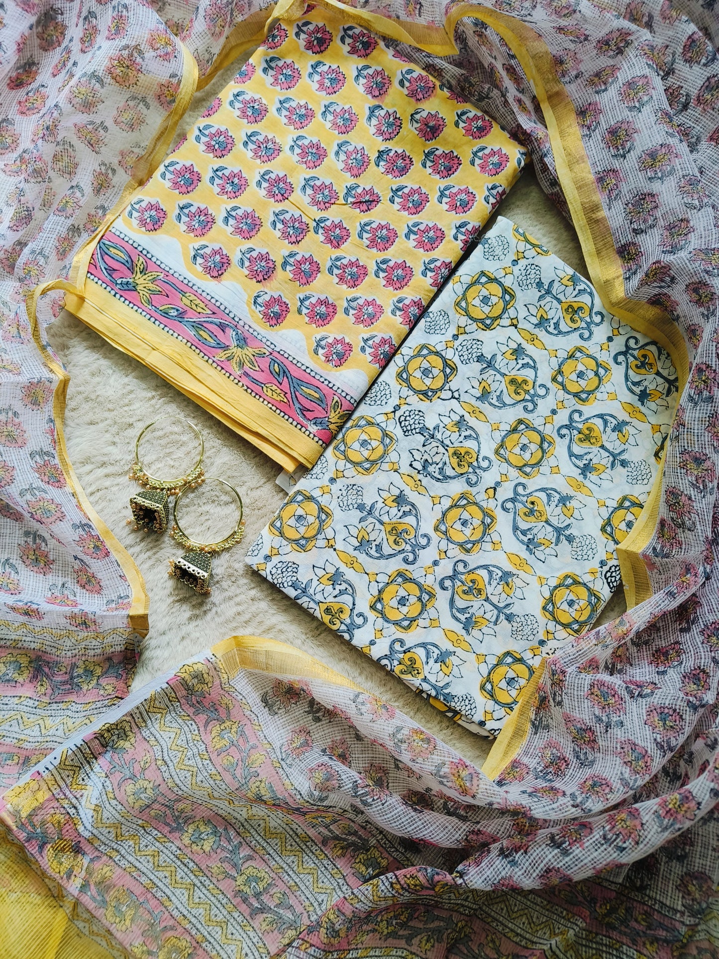 Cotton Suits with Kota Doria Dupatta
