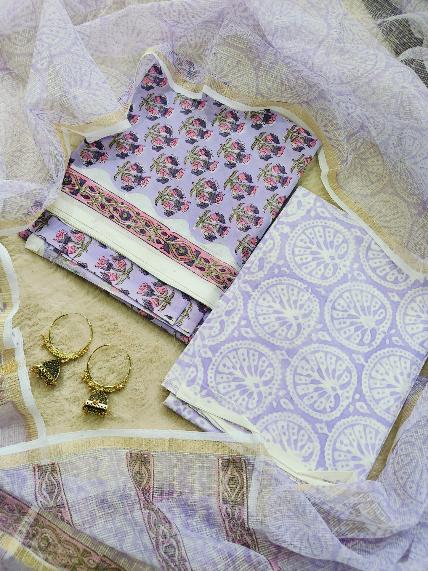 Cotton Suits with Kota Doria Dupatta