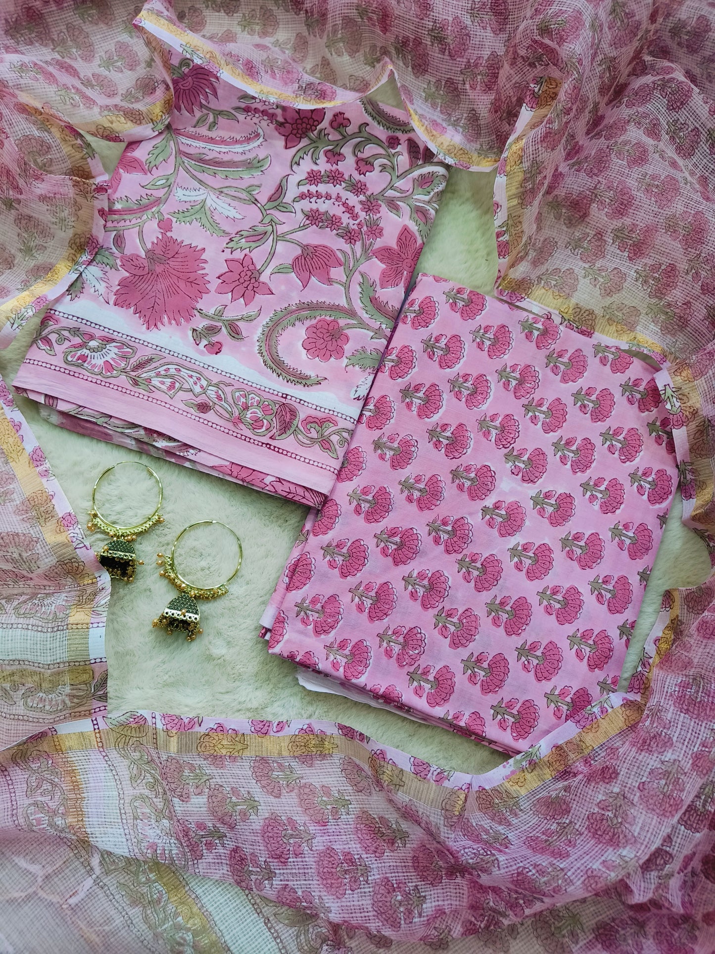 Cotton Suits with Kota Doria Dupatta