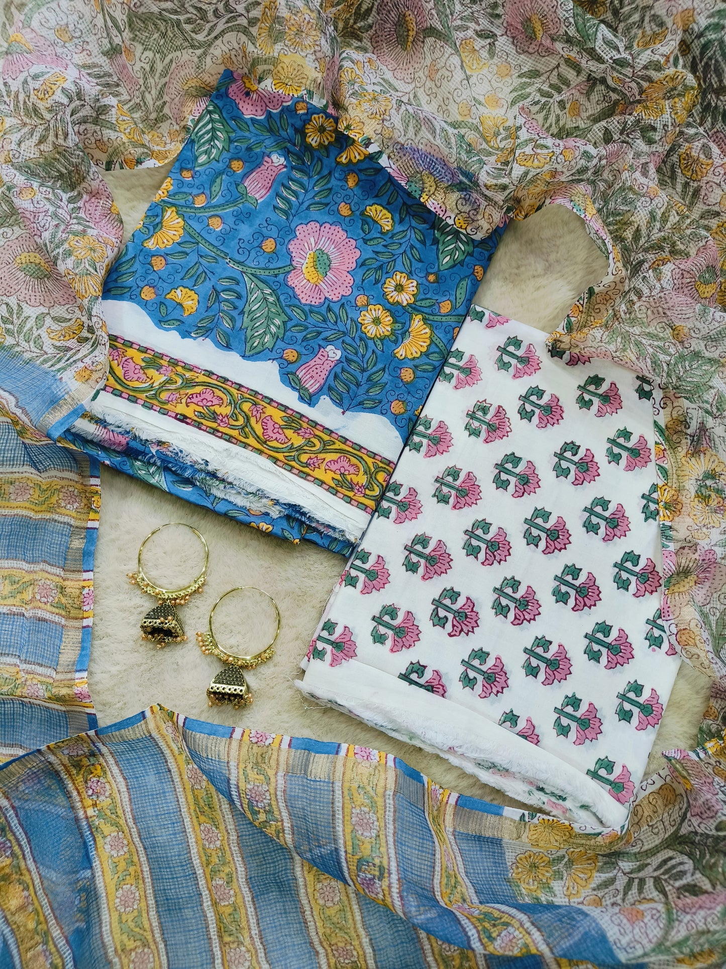 Cotton Suits with Kota Doria Dupatta