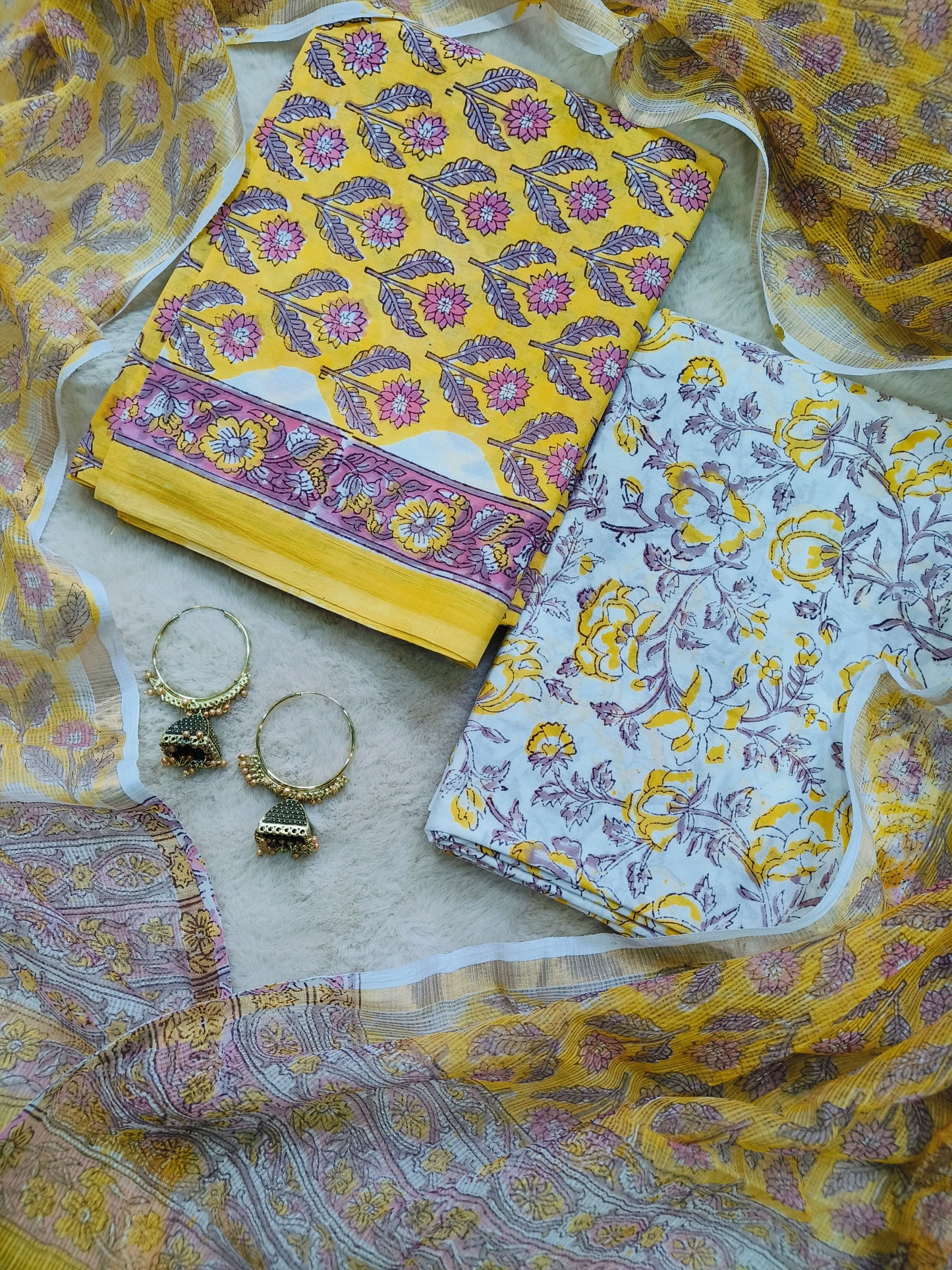 Cotton Suits with Kota Doria Dupatta