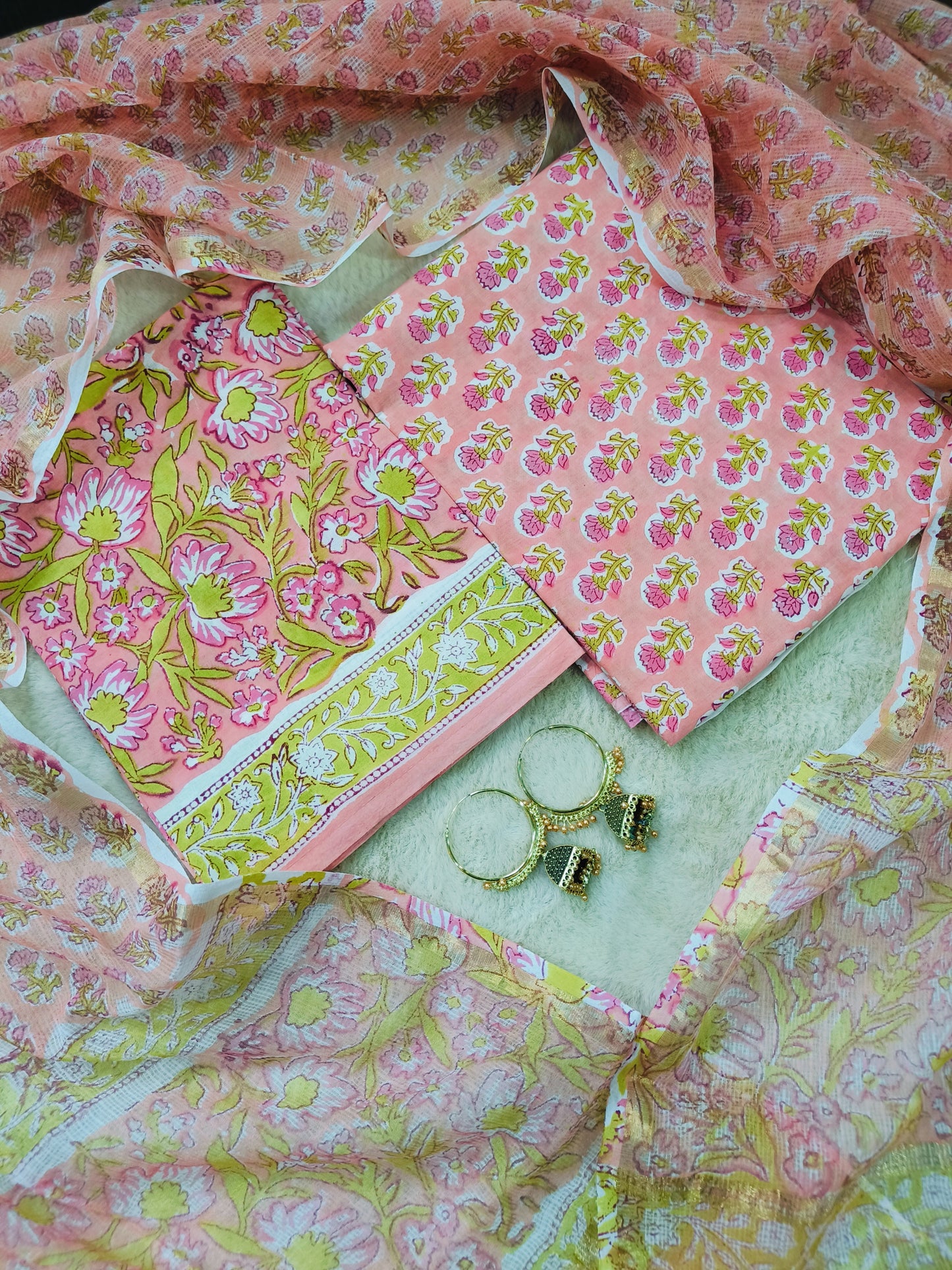 Cotton Suits with Kota Doria Dupatta