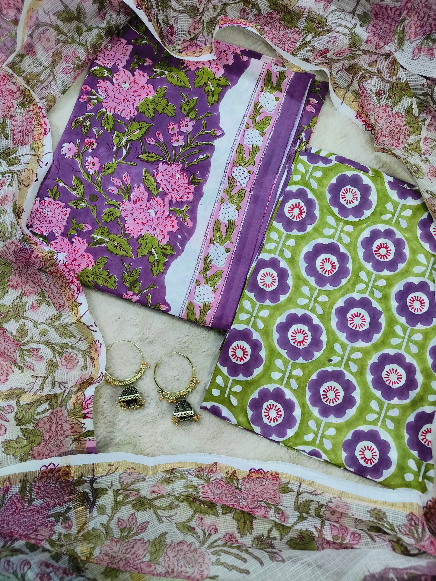 Cotton Suits with Kota Doria Dupatta