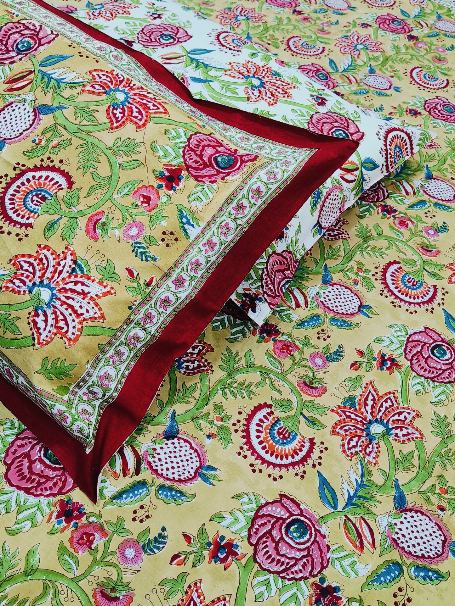 FRESH ARRIVAL Handblock Printed Premium Bedsheets (Dispatch Time 24 Hours)