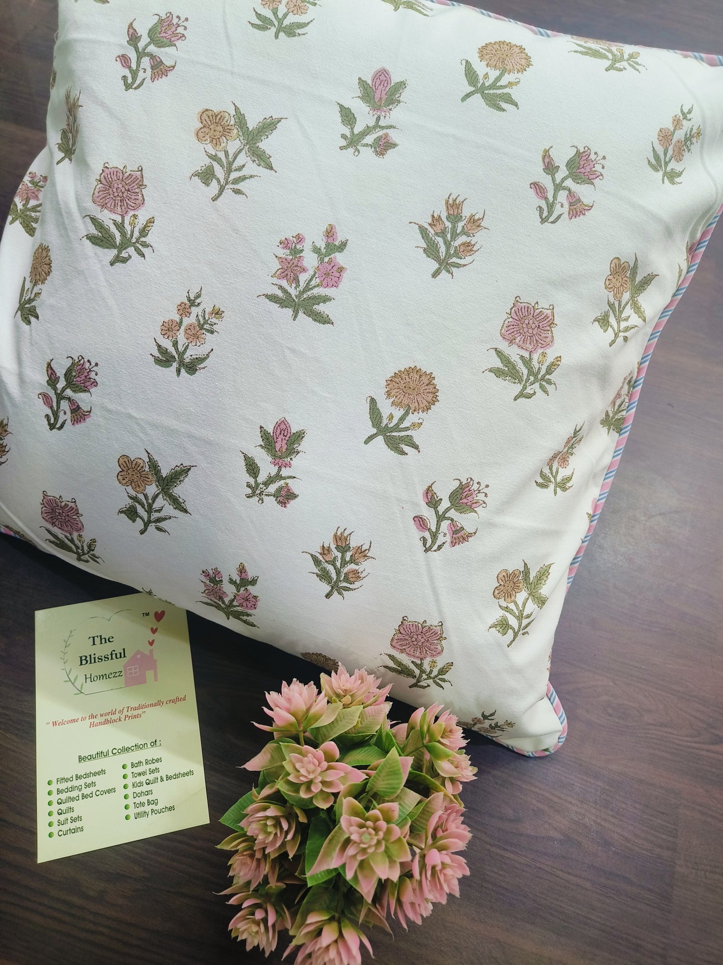 Handblock Printed Cushion Cover
