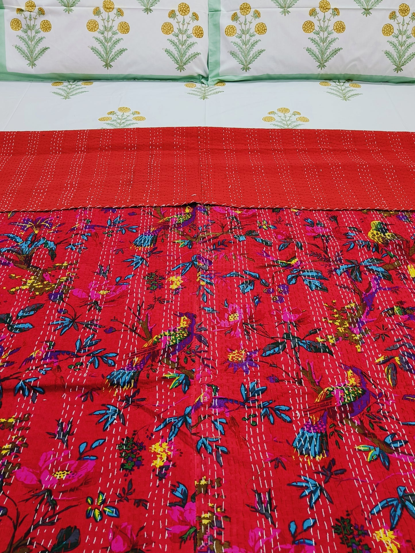 FRESH ARRIVAL Kantha Bedcovers Printed Premium