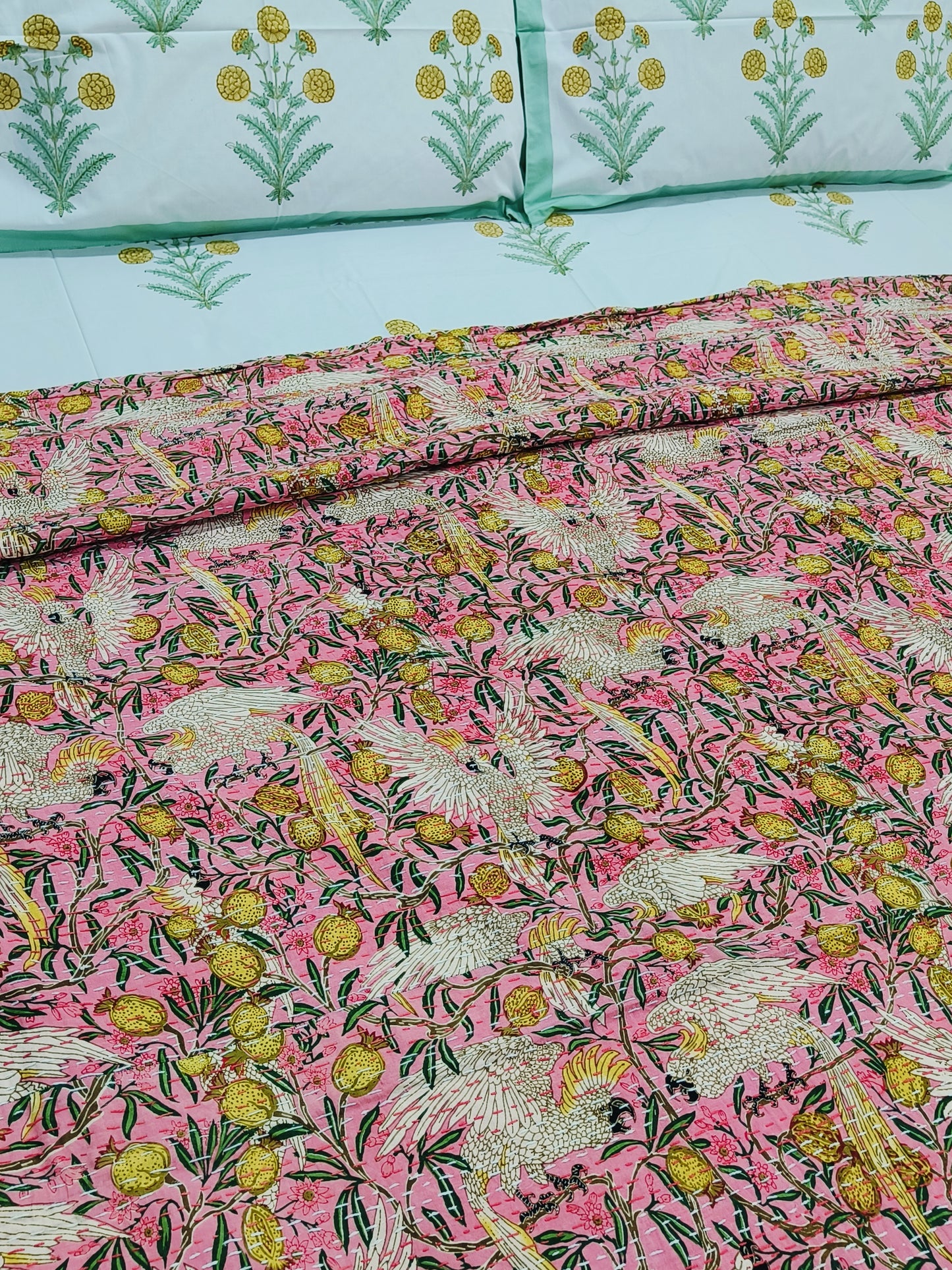 FRESH ARRIVAL Kantha Bedcovers Printed Premium