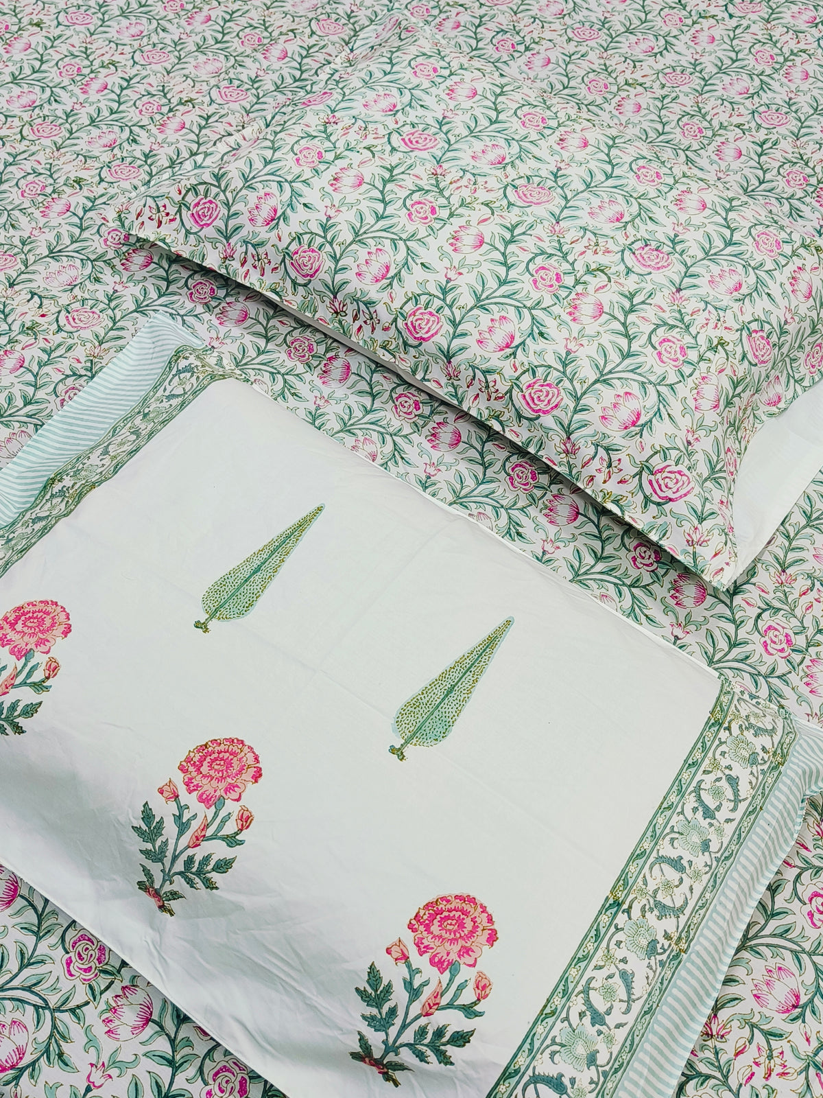 Handblock Printed Premium Bedsheets (Dispatch Time 24 Hours)
