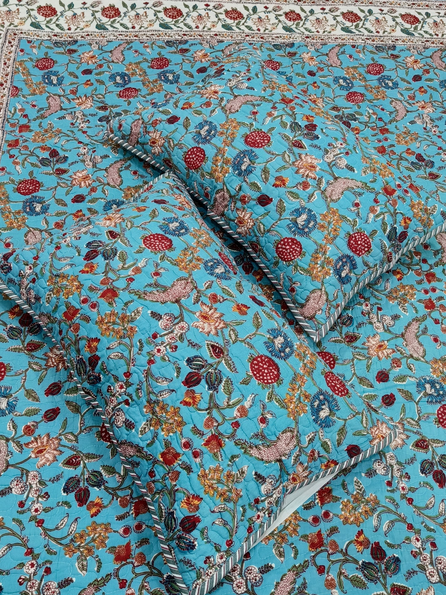 FRESH ARRIVAL Handblock Printed Premium Mulmul Bedcovers