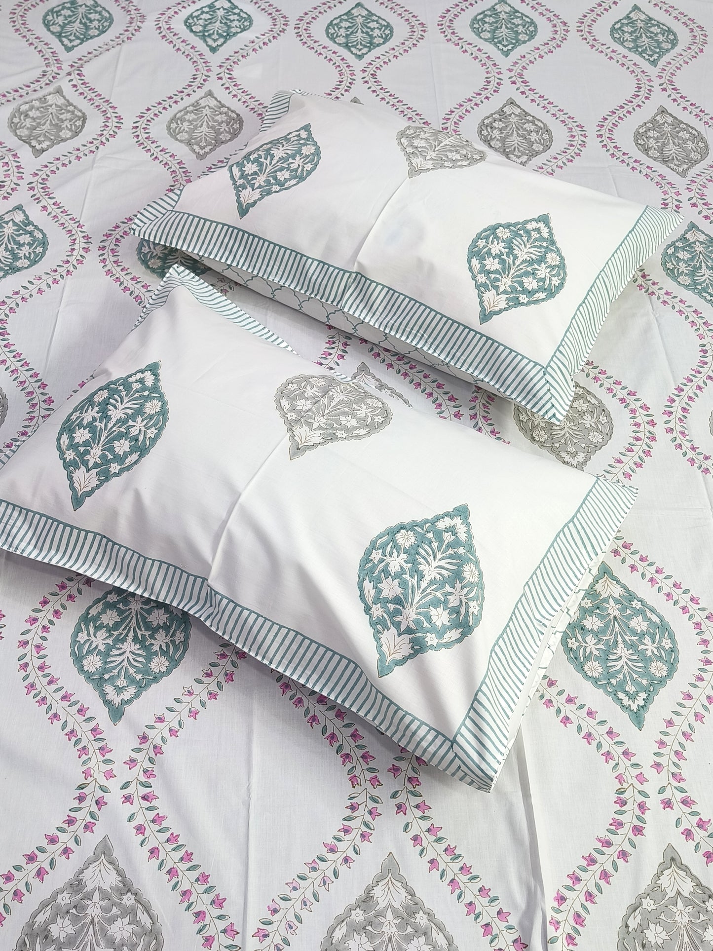FRESH ARRIVAL Handblock Printed Premium Bedsheets
