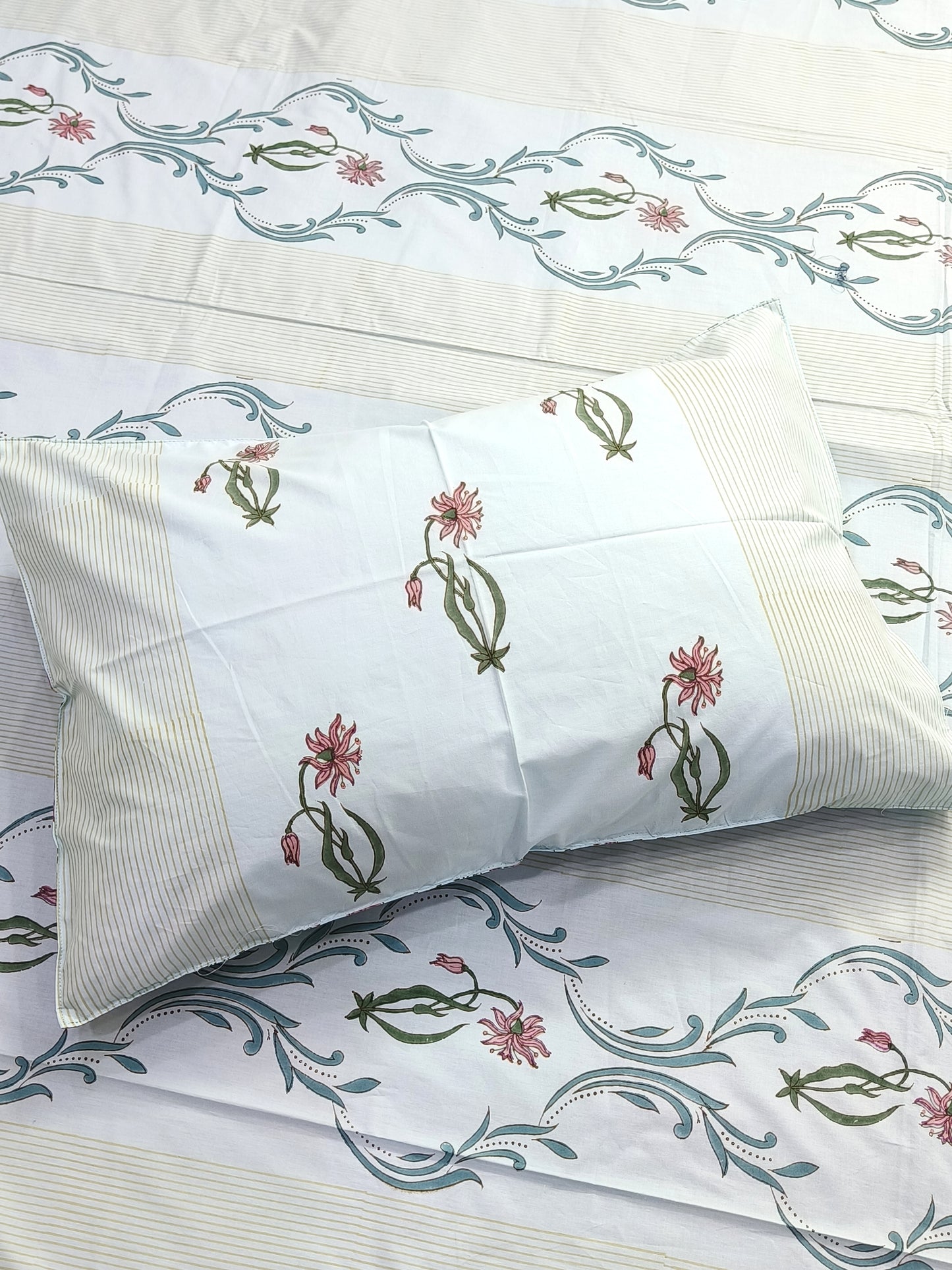 Handblock Printed Premium Bedsheets