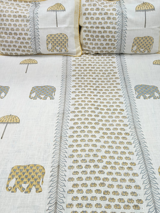 Handblock Printed Premium SLUB Bedcovers
