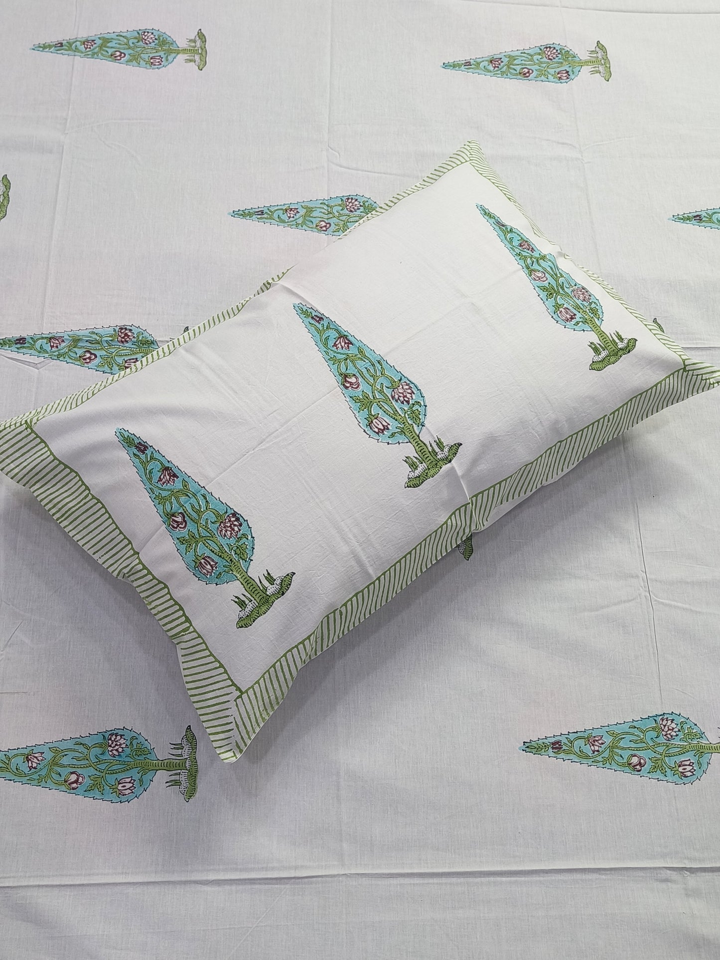 FRESH ARRIVAL Handblock Printed Premium Bedsheets (Dispatch Time 24 Hours)