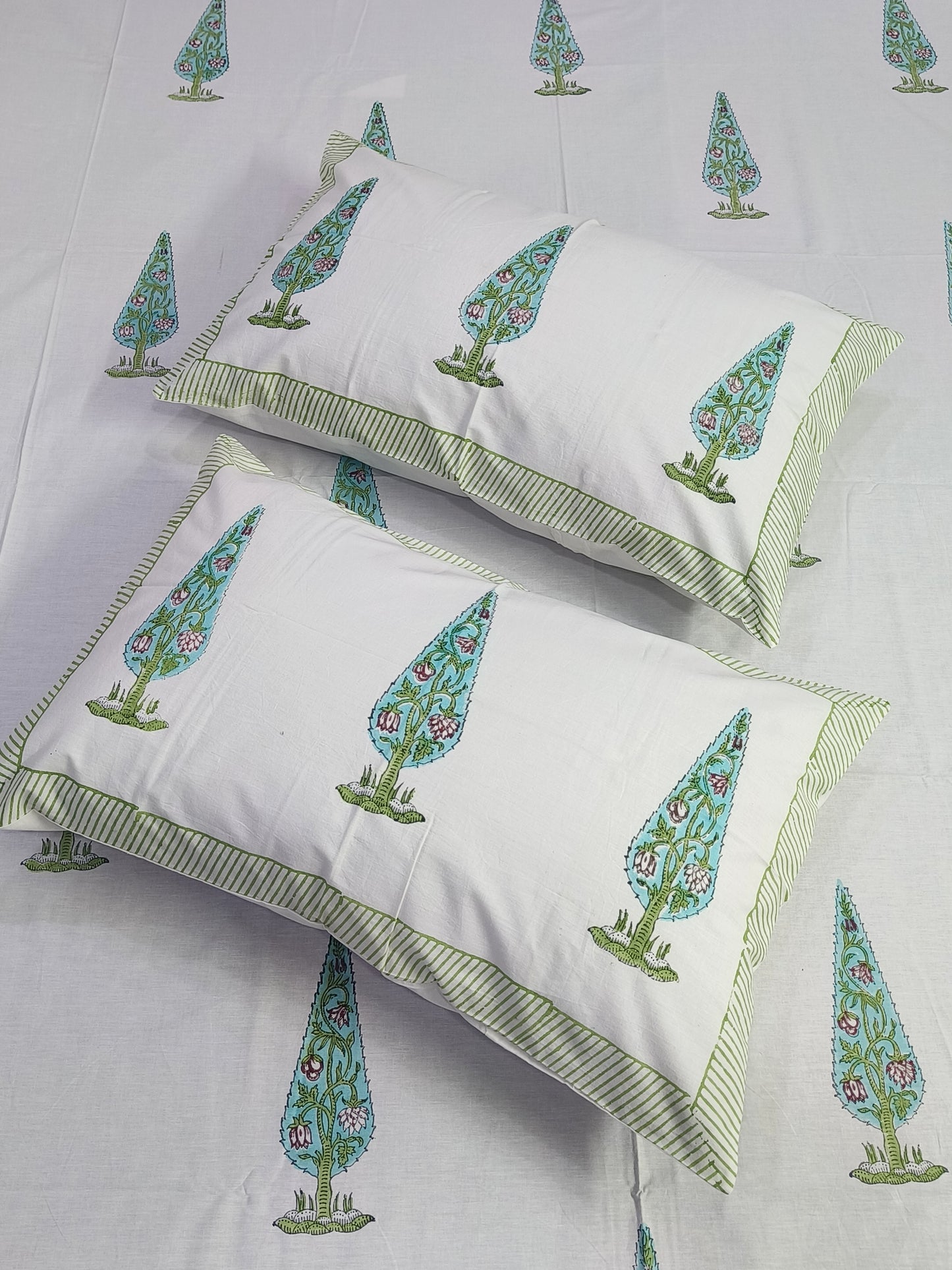FRESH ARRIVAL Handblock Printed Premium Bedsheets (Dispatch Time 24 Hours)