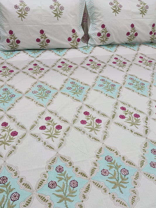 Handblock Printed Premium Bedsheets