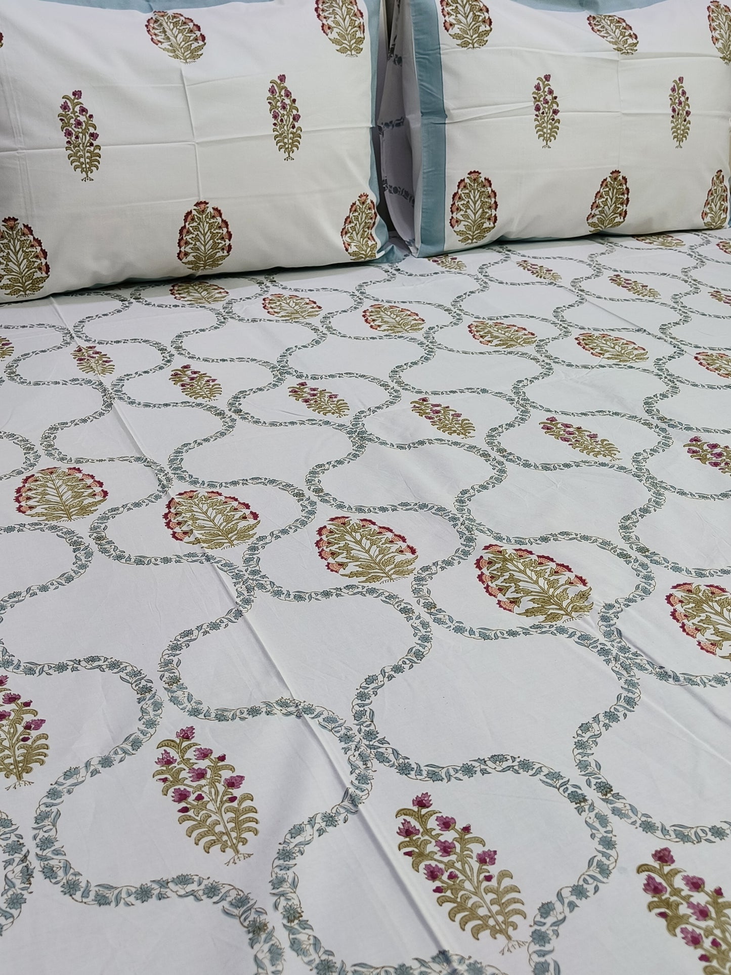 FRESH ARRIVAL Handblock Printed Premium Bedsheets