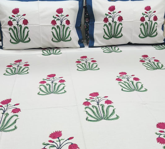 Bedsheet With King Size Pillow Cases