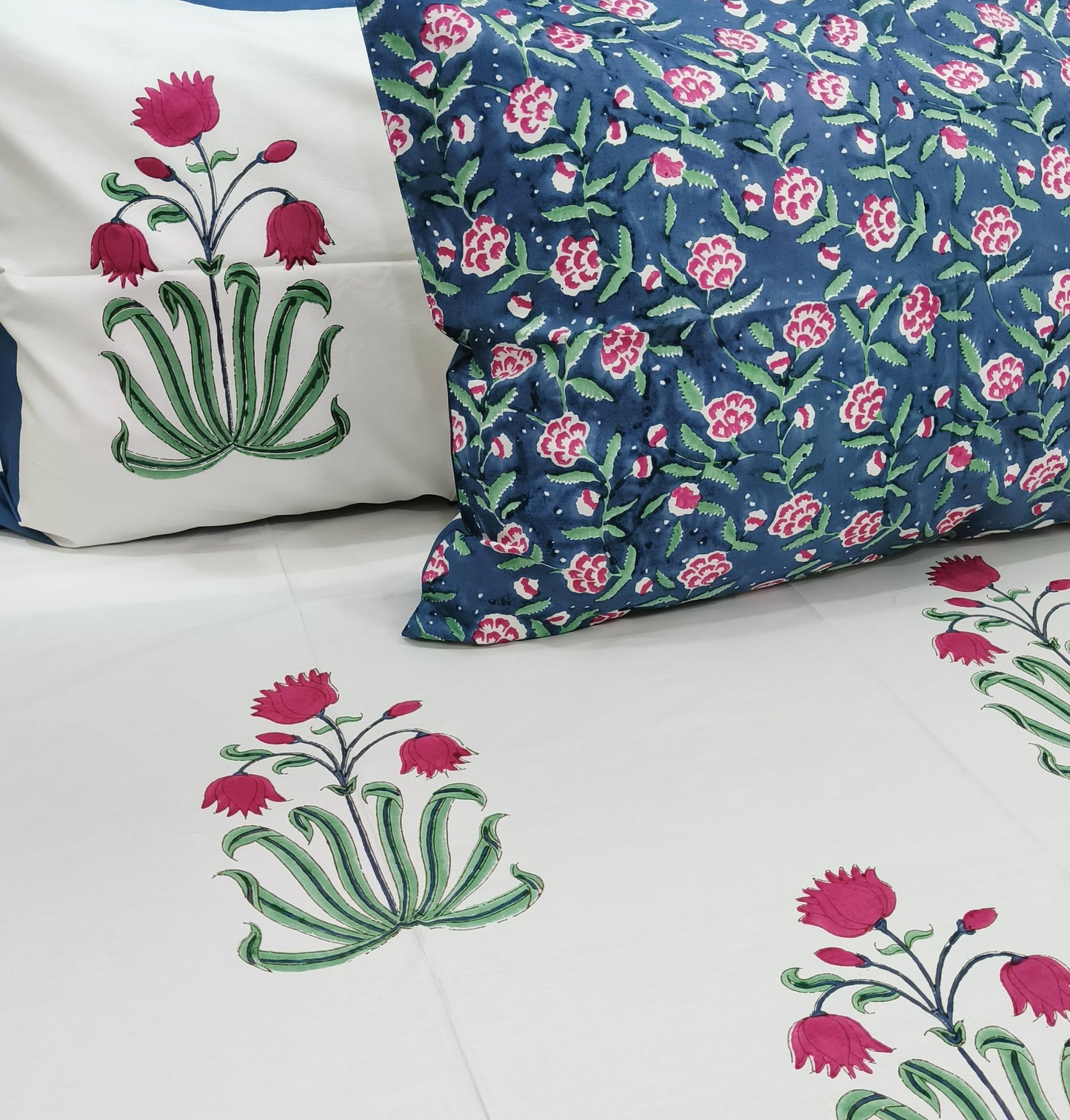 Handblock Printed Premium Bedsheets (Dispatch Time 24 Hours)