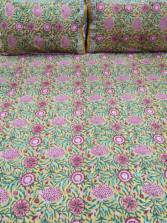 FRESH ARRIVAL Handblock Printed Premium Bedsheets