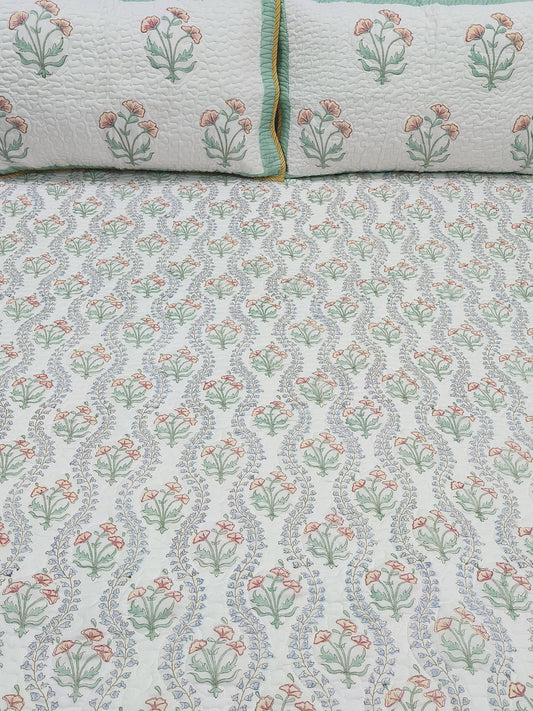 Handblock Printed Premium Mulmul Bedcovers