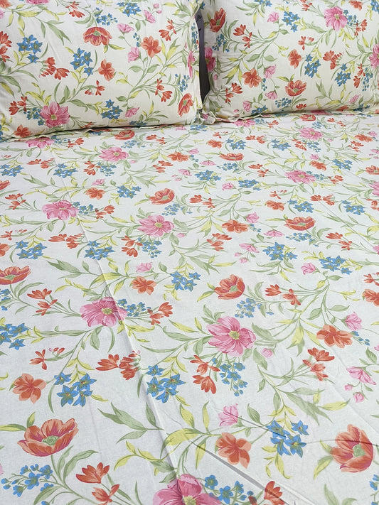 Floral Print Sadabahaar Bedsheet
