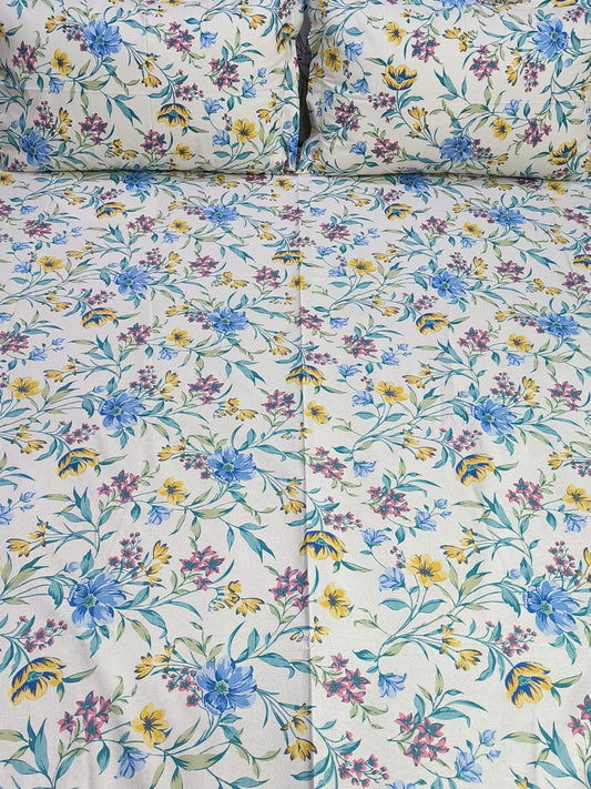 FRESH ARRIVAL Floral Print Sadabahaar Bedsheet