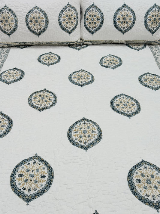 FRESH ARRIVAL Handblock Printed Premium Mulmul Bedcovers
