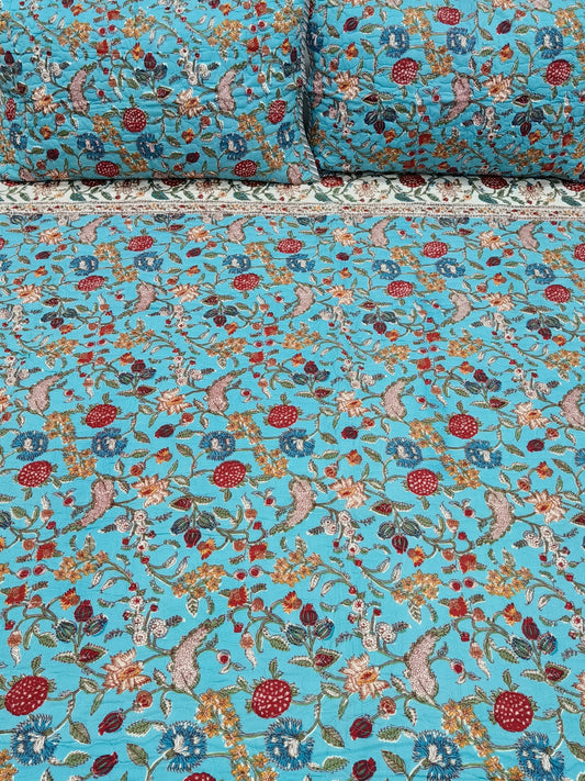 FRESH ARRIVAL Handblock Printed Premium Mulmul Bedcovers