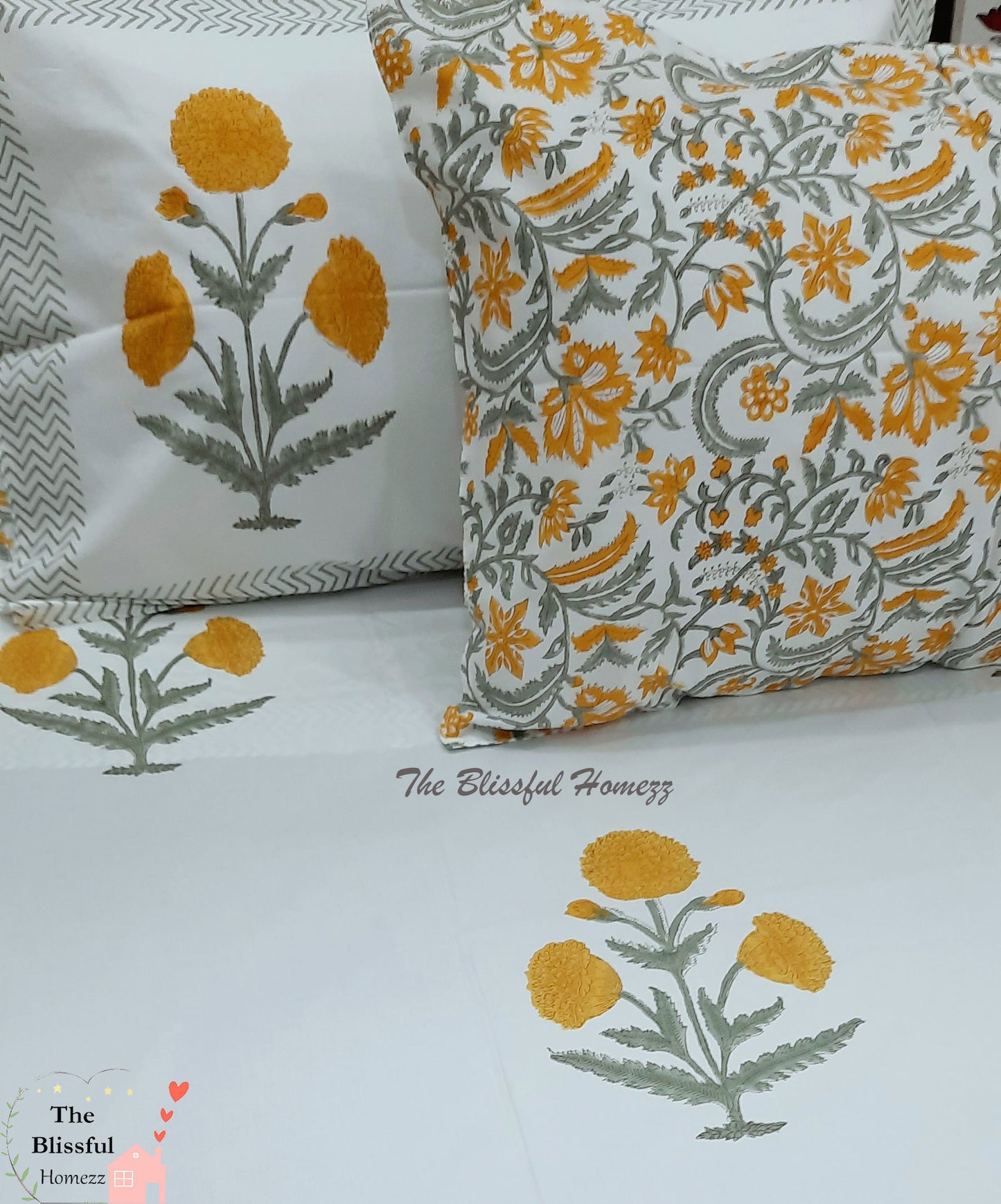 Handblock Printed Premium Bedsheets (Dispatch Time 24 Hours)